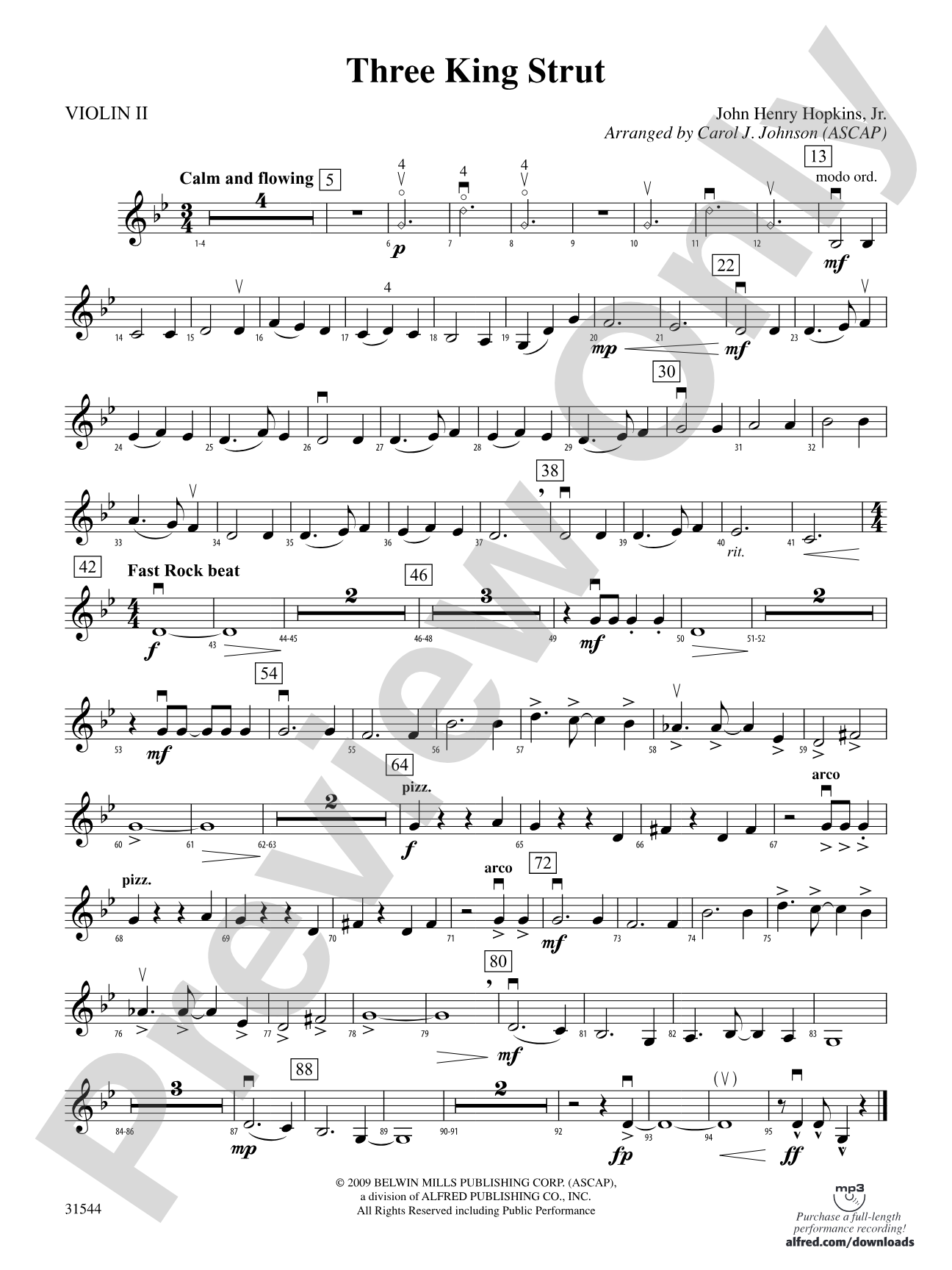 Three King Strut: 2nd Violin