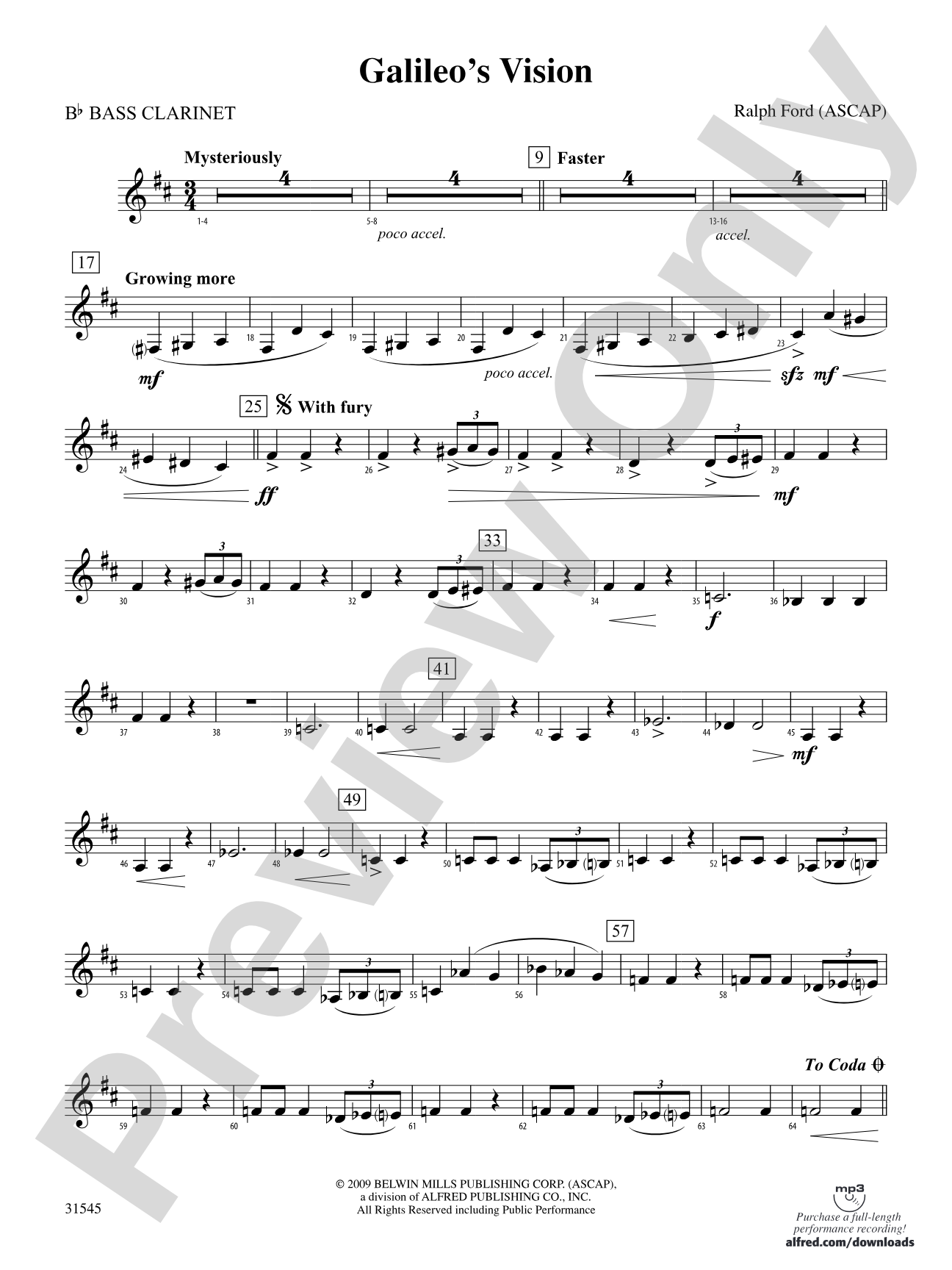 Galileo's Vision: B-flat Bass Clarinet