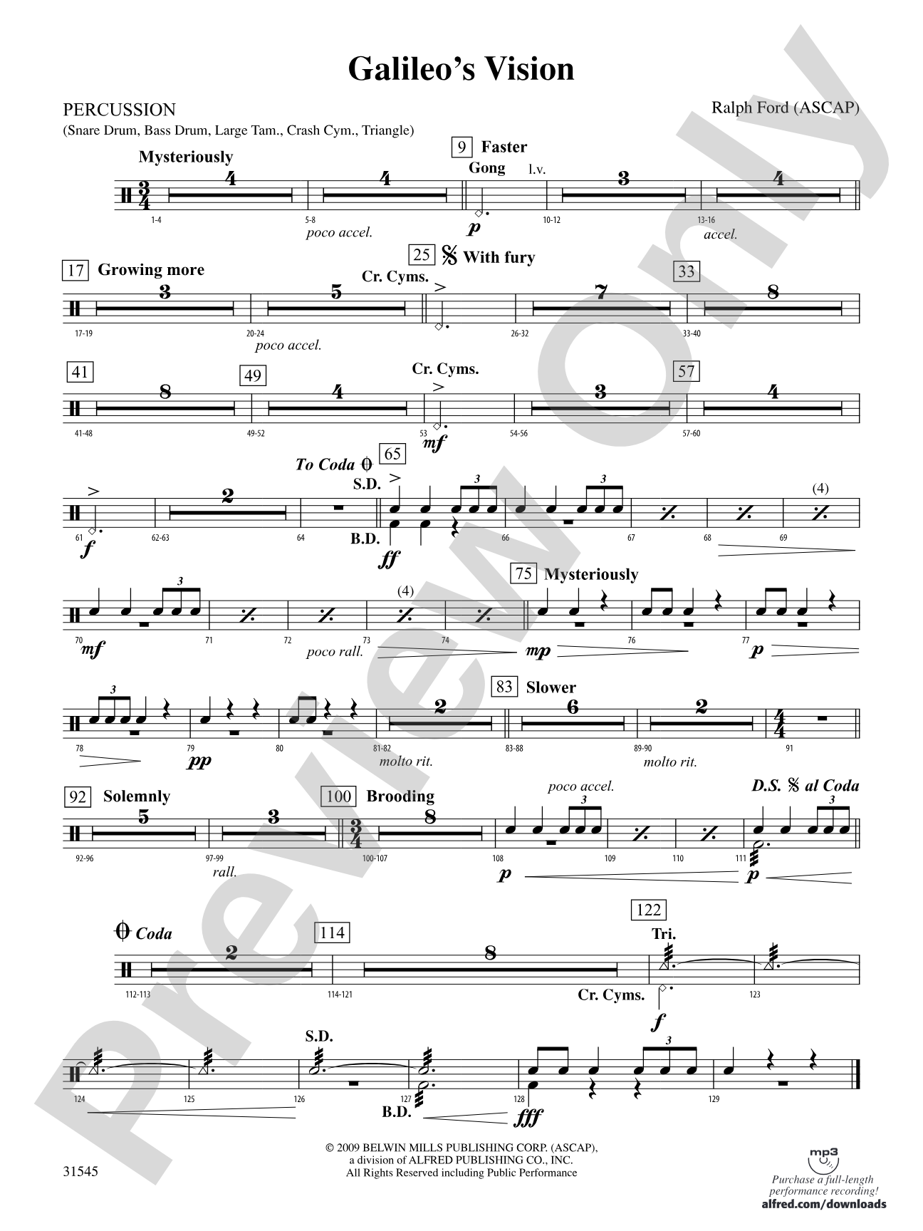 Galileo's Vision: 1st Percussion