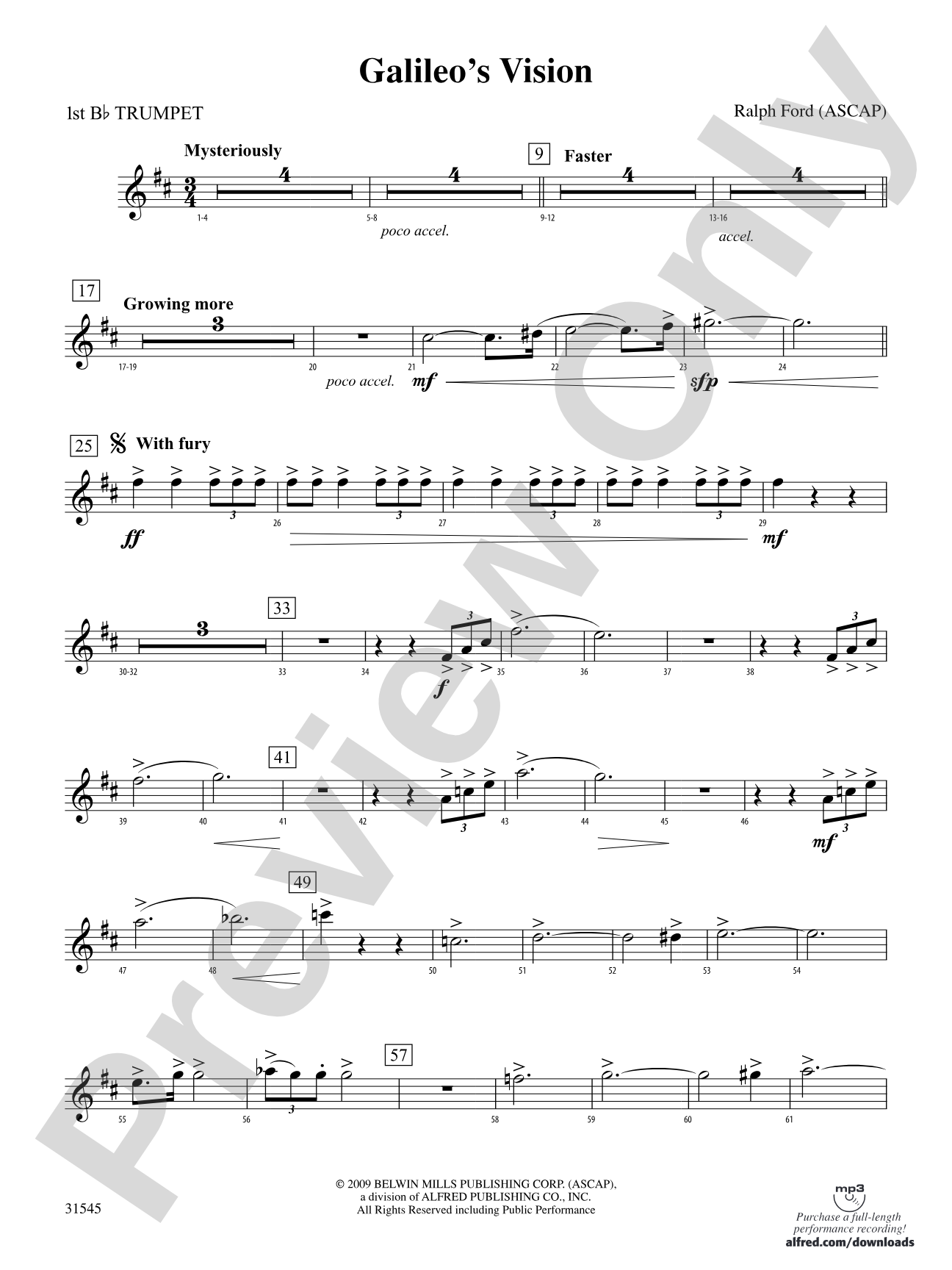 Galileo's Vision: 1st B-flat Trumpet