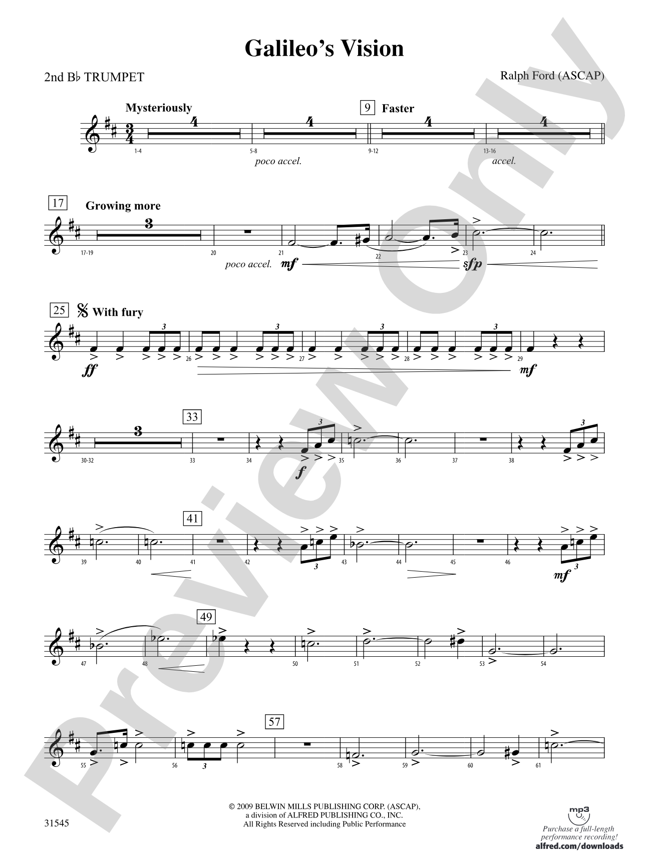 Galileo's Vision: 2nd B-flat Trumpet