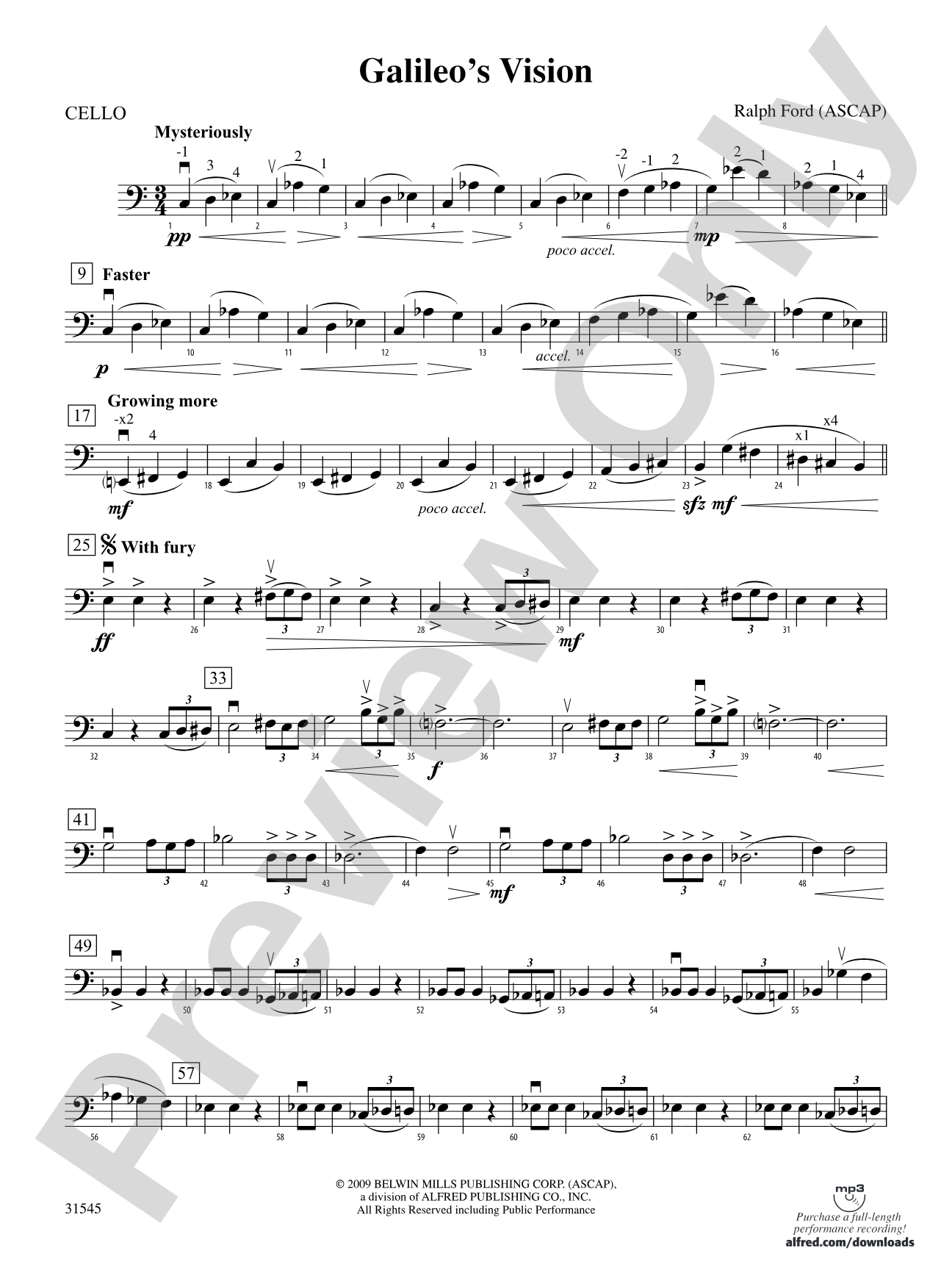 Galileo's Vision: Cello