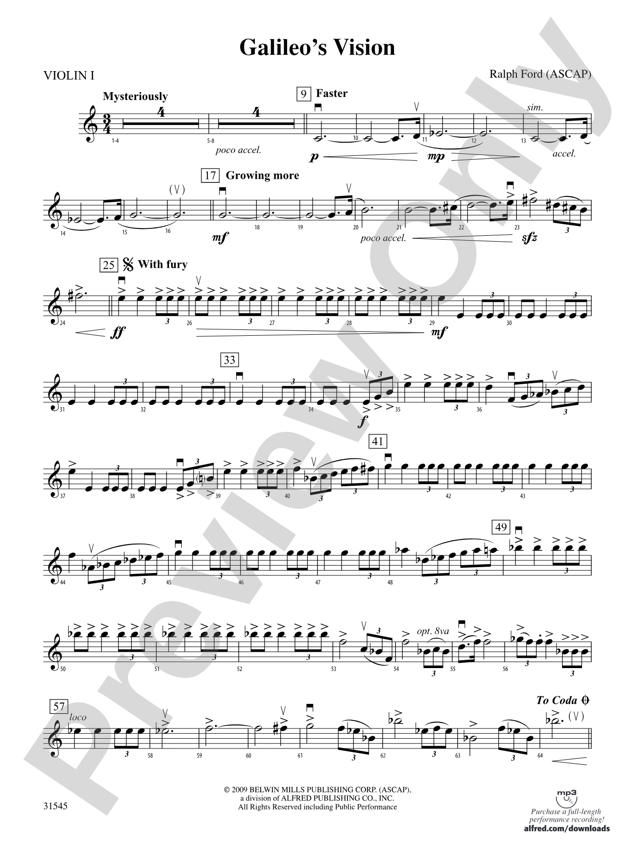 Galileo's Vision: 1st Violin