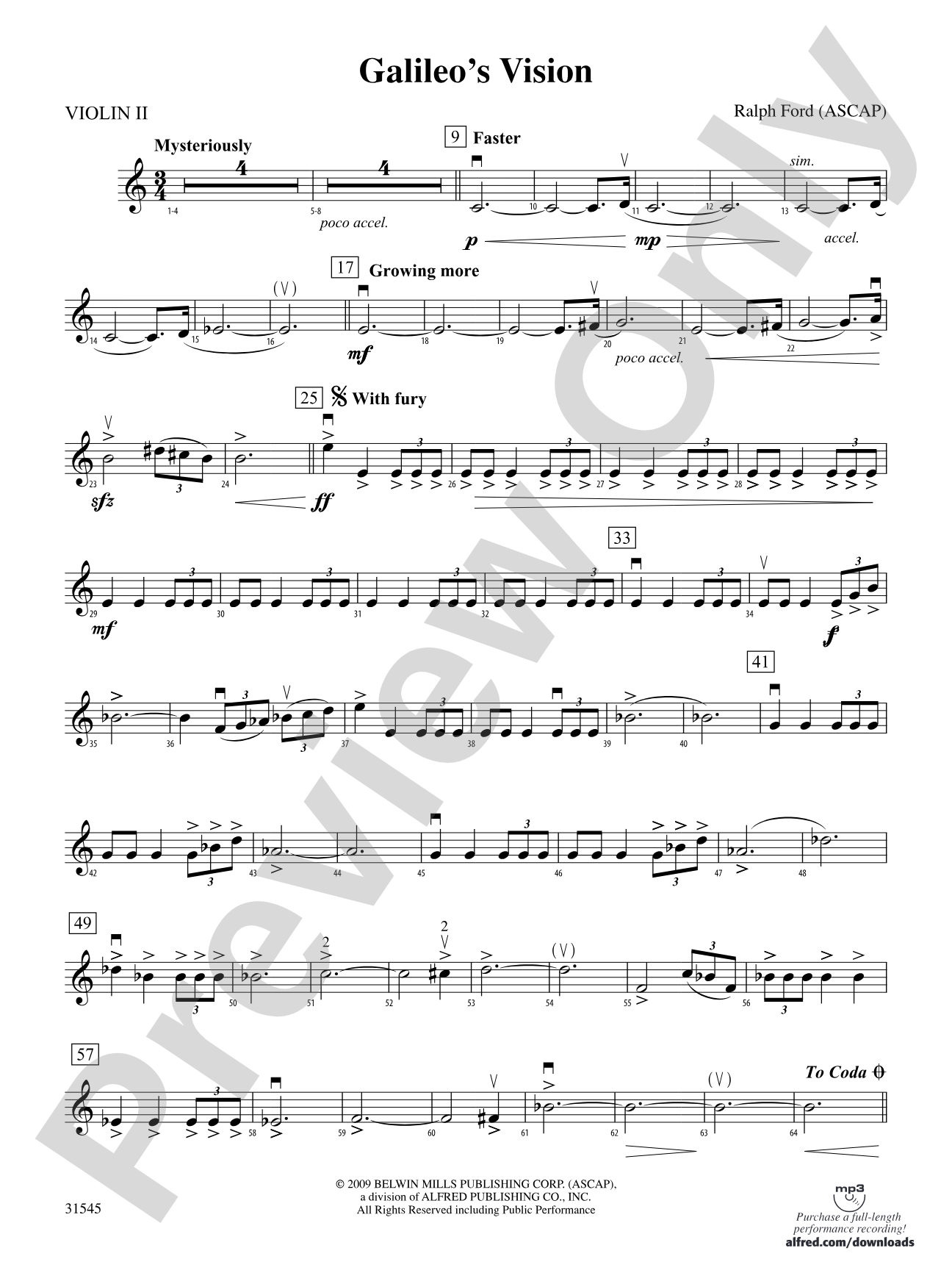 Galileo's Vision: 2nd Violin