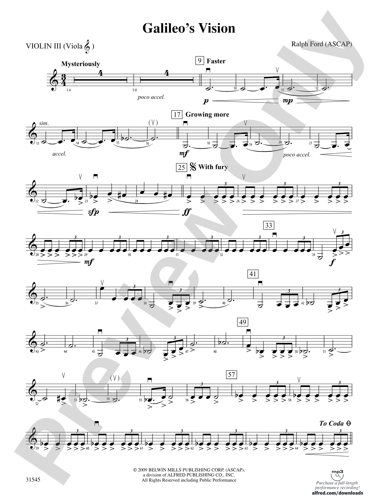 Galileo's Vision: 3rd Violin (Viola [TC])