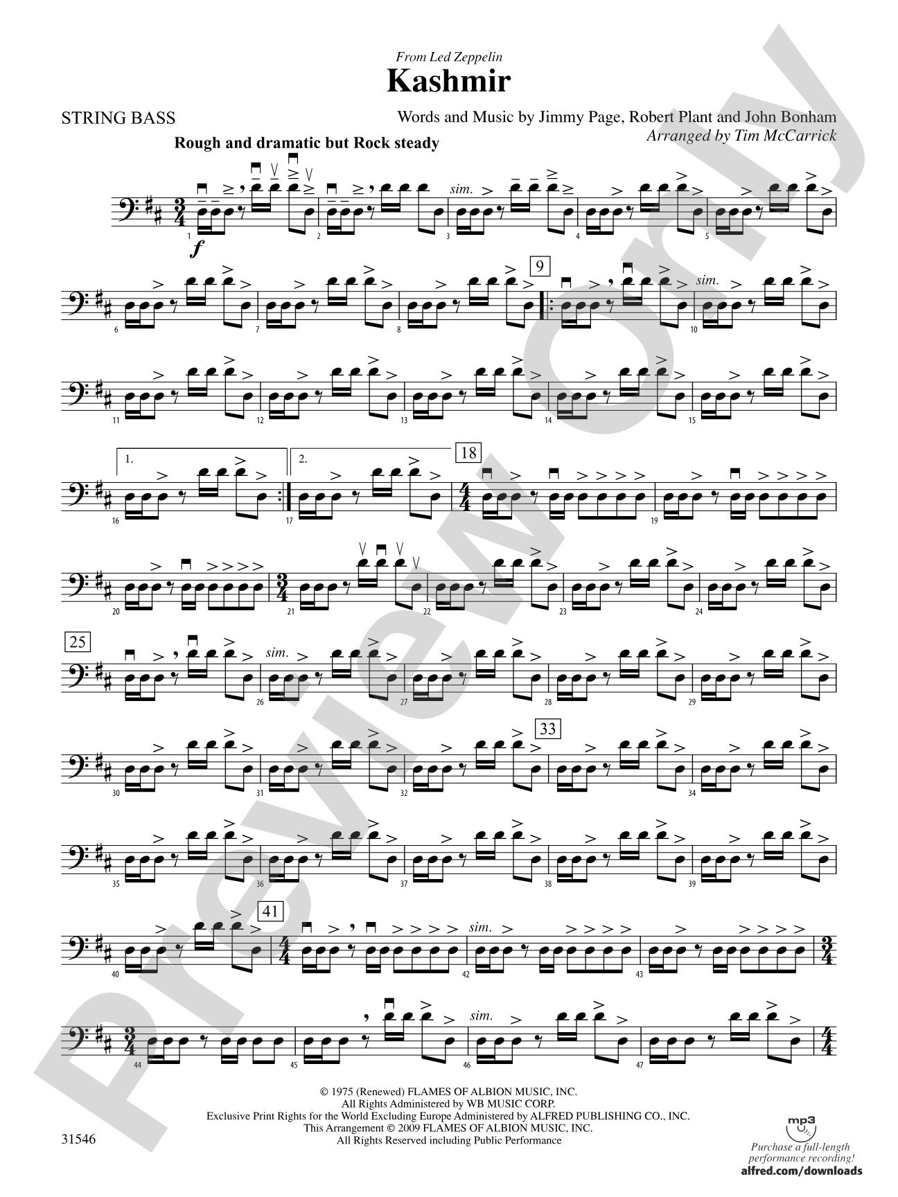 Kashmir: String Bass