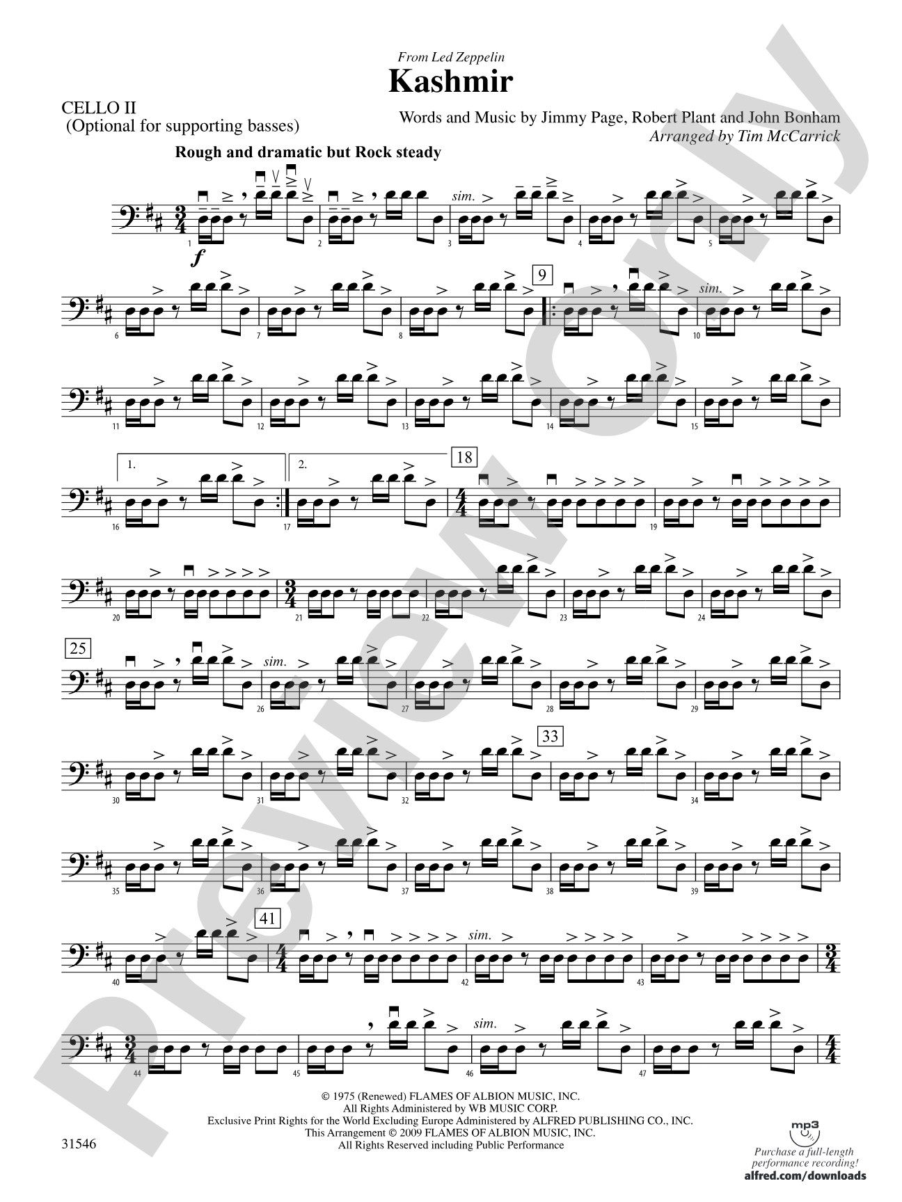 Kashmir: 2nd Cello