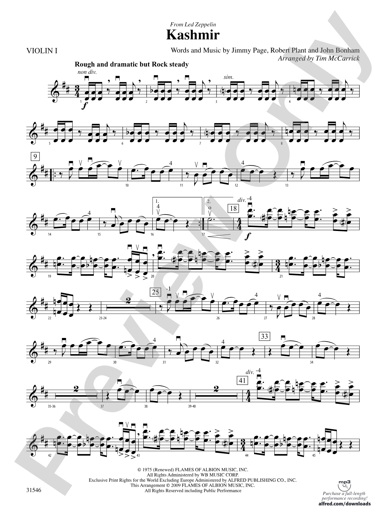 Kashmir: 1st Violin