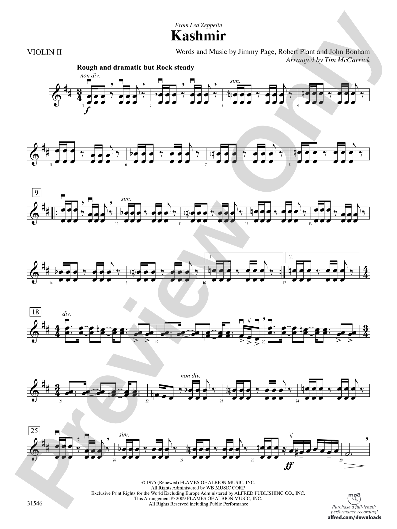Kashmir: 2nd Violin