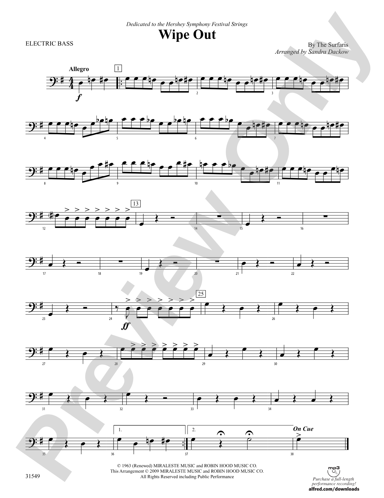 Wipe Out: Electric Bass