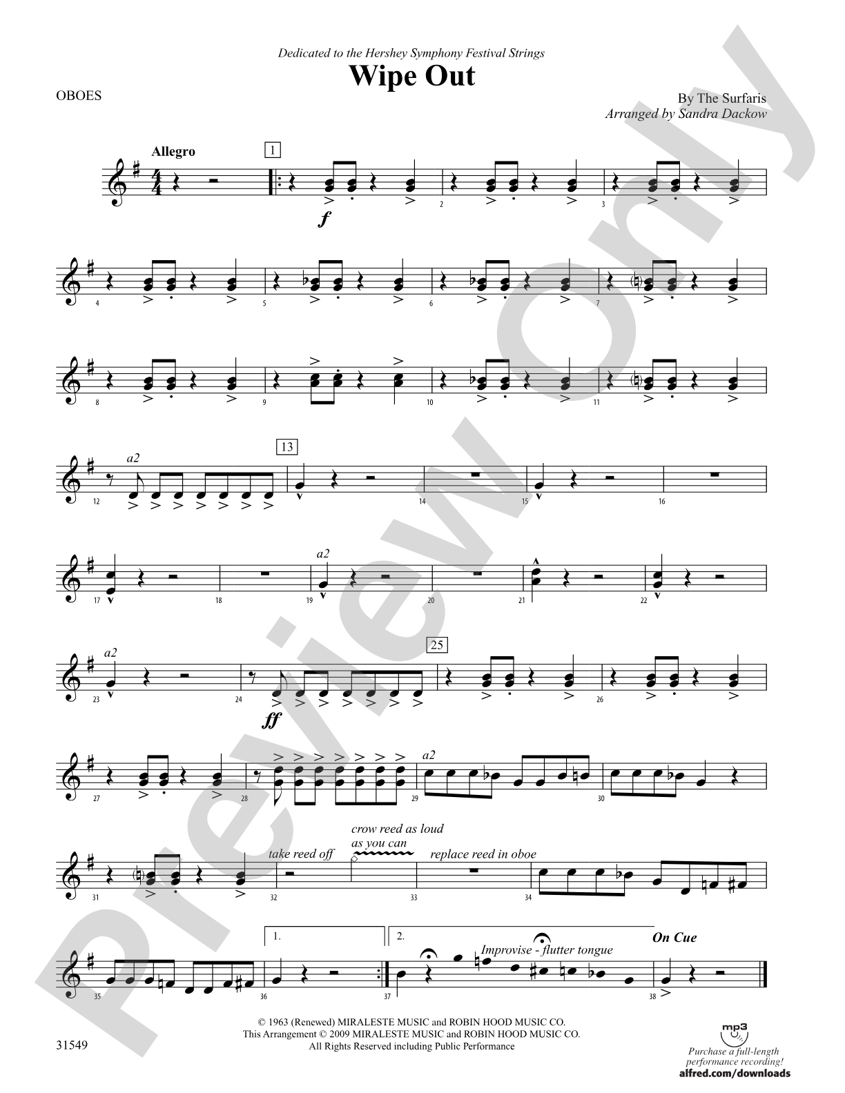 Wipe Out: Oboe