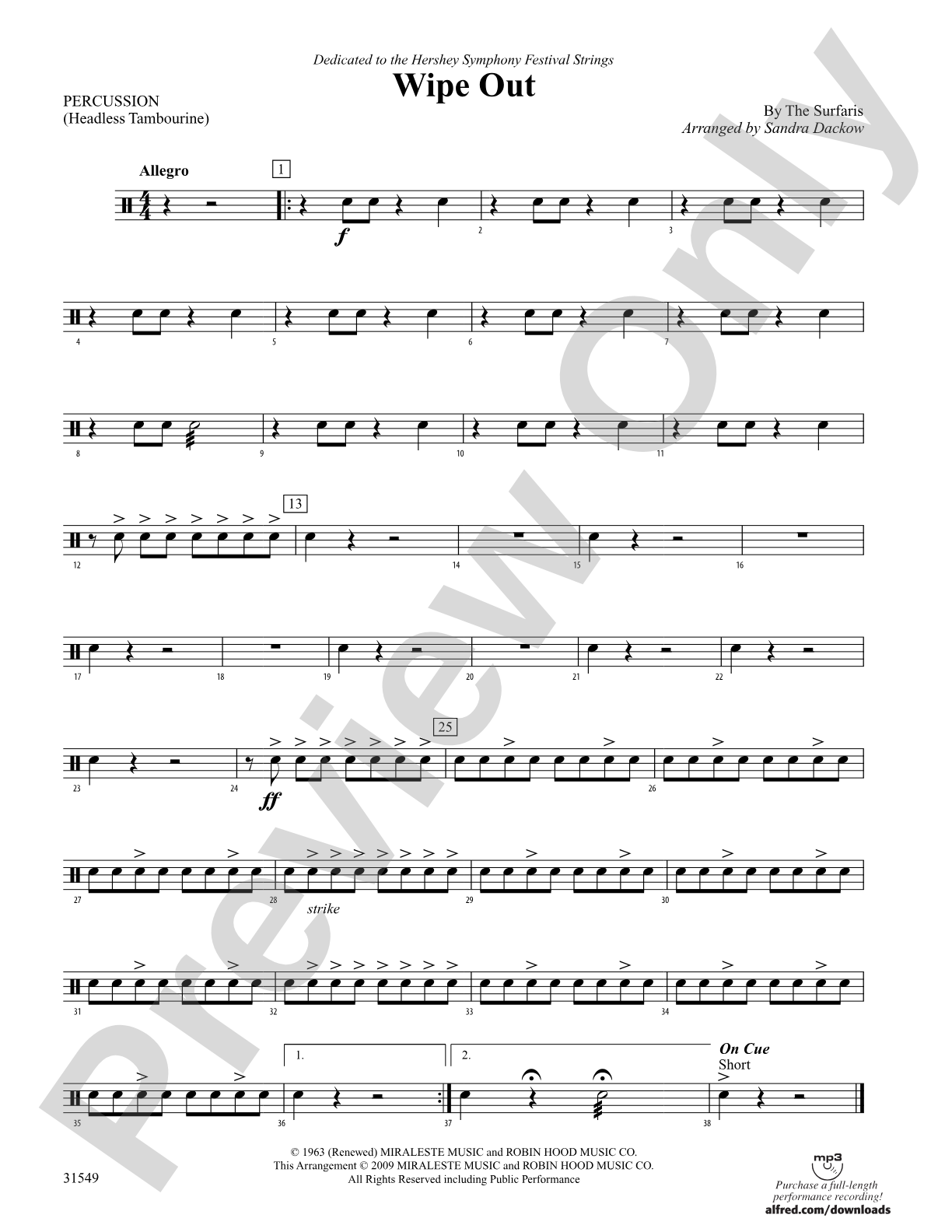 Wipe Out: 1st Percussion