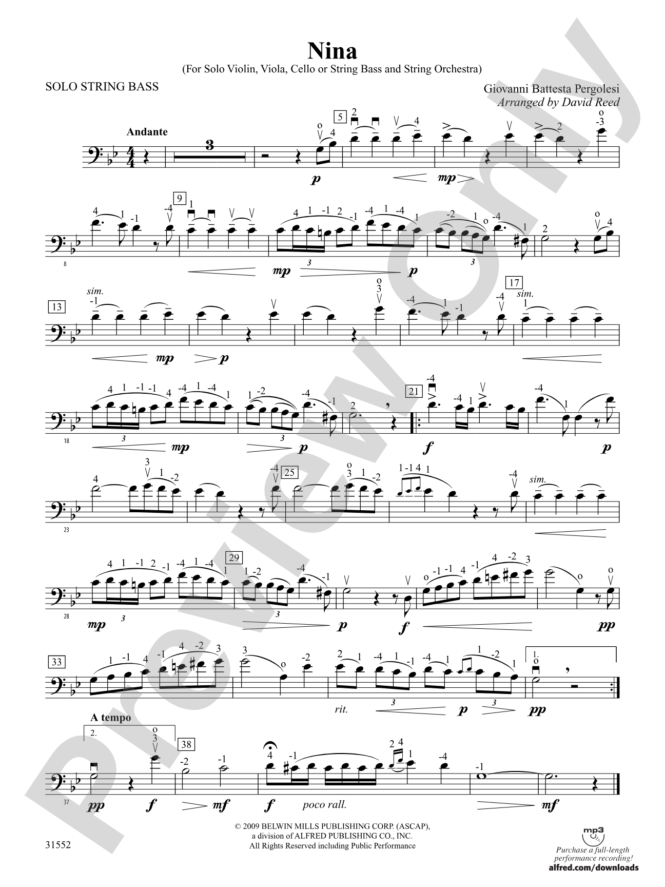 Nina: Solo String Bass