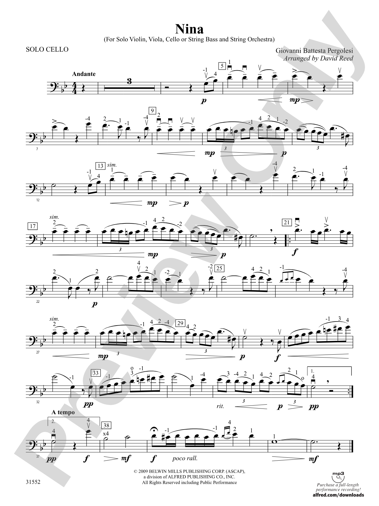 Nina: Solo Cello
