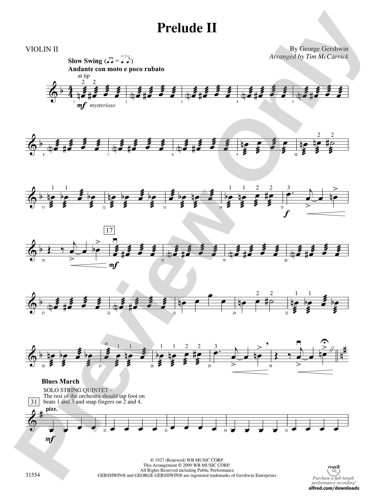 Prelude II: 2nd Violin