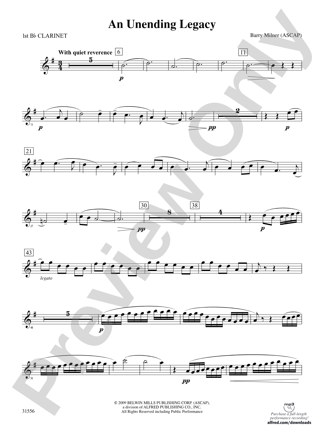An Unending Legacy: 1st B-flat Clarinet