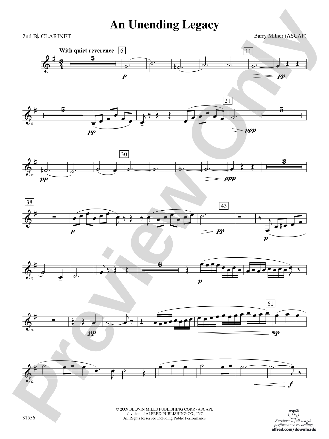 An Unending Legacy: 2nd B-flat Clarinet