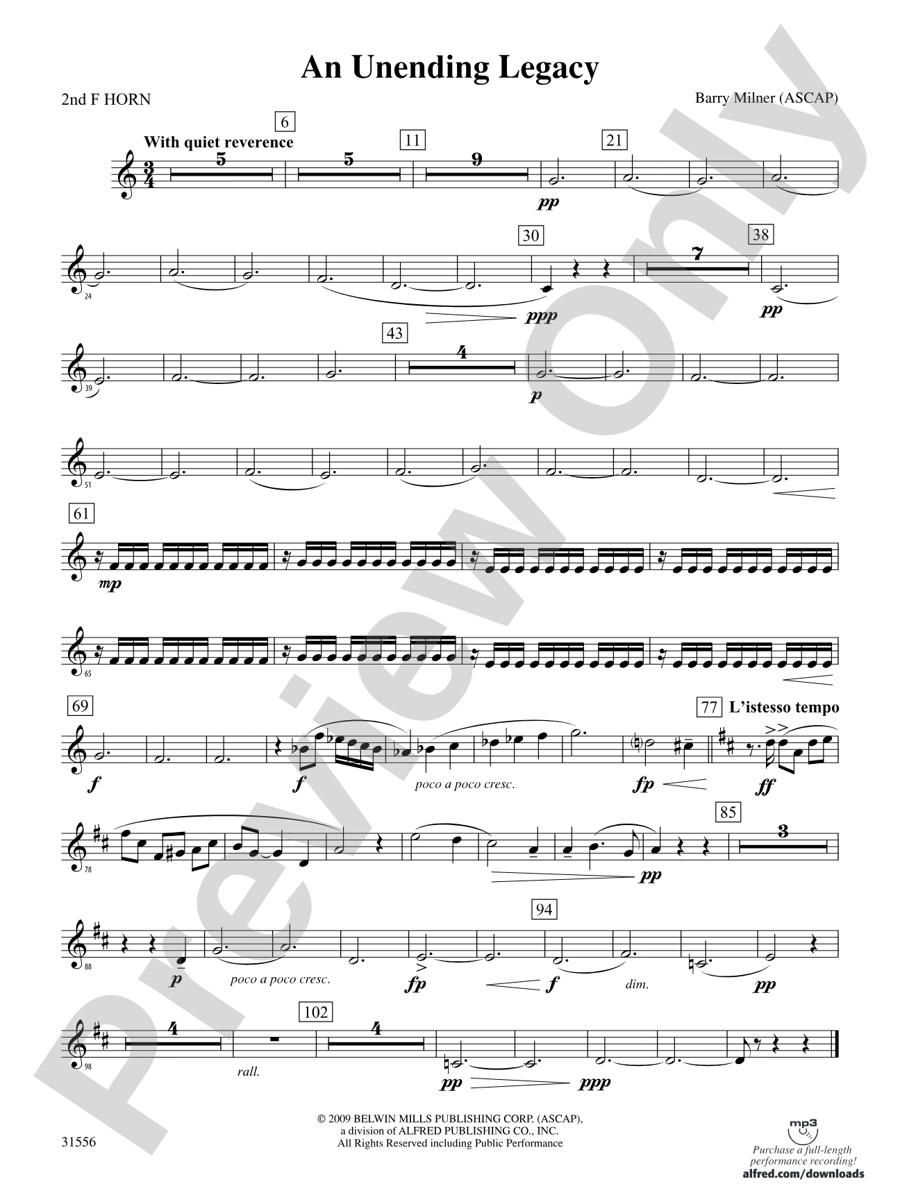An Unending Legacy: 2nd F Horn