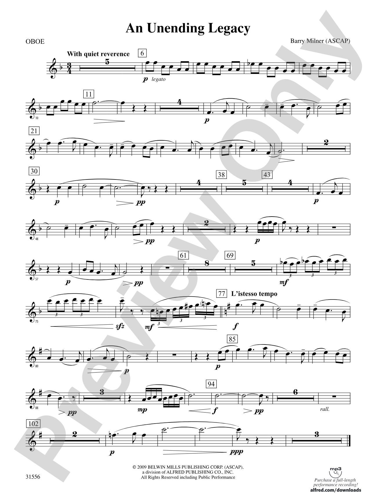 An Unending Legacy: Oboe