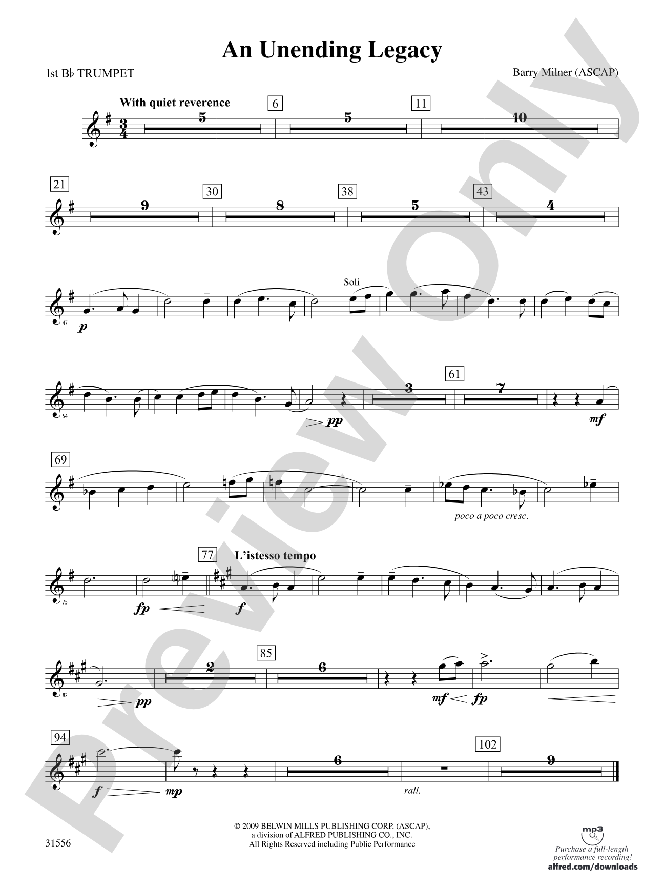 An Unending Legacy: 1st B-flat Trumpet