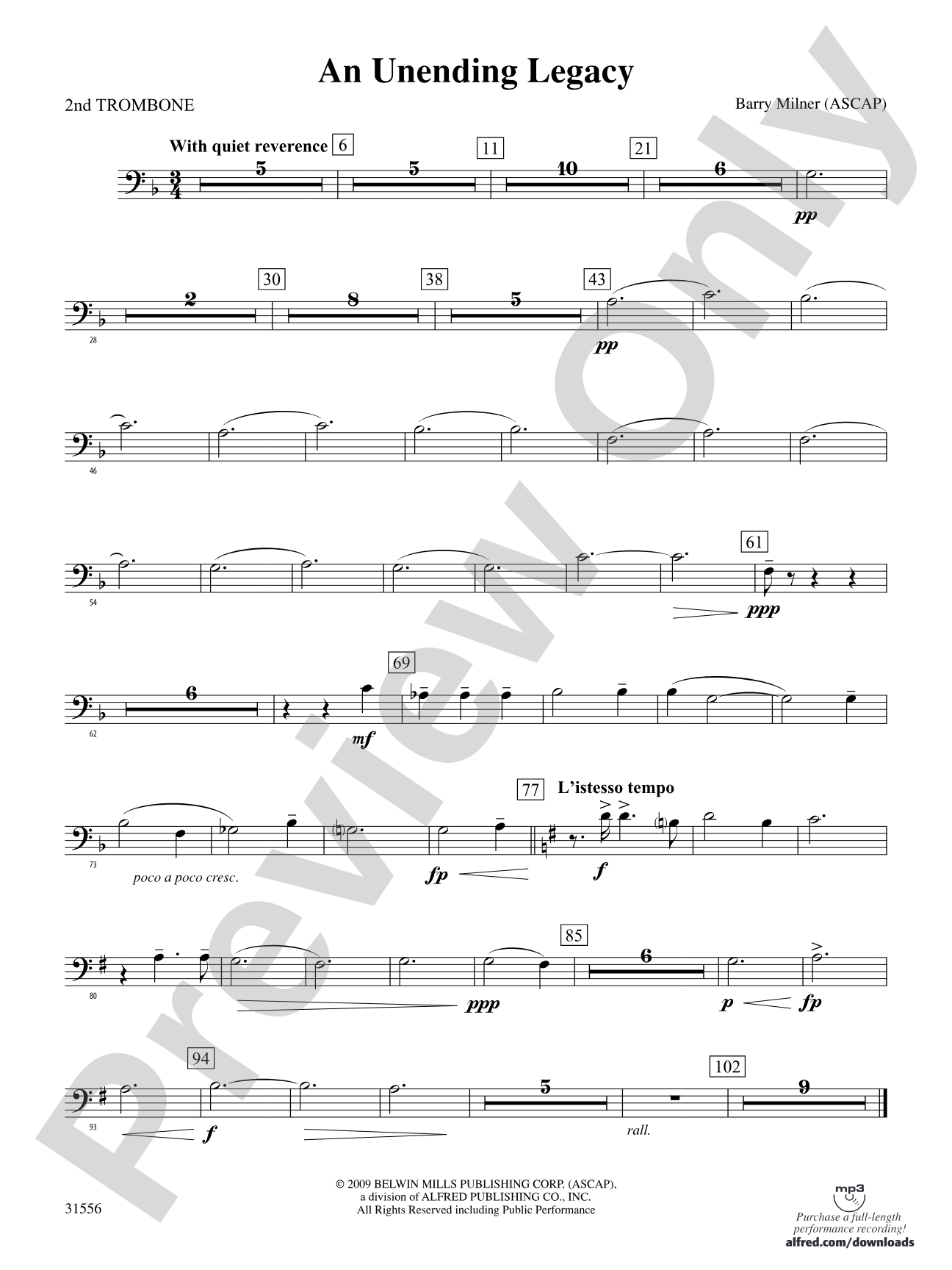 An Unending Legacy: 2nd Trombone