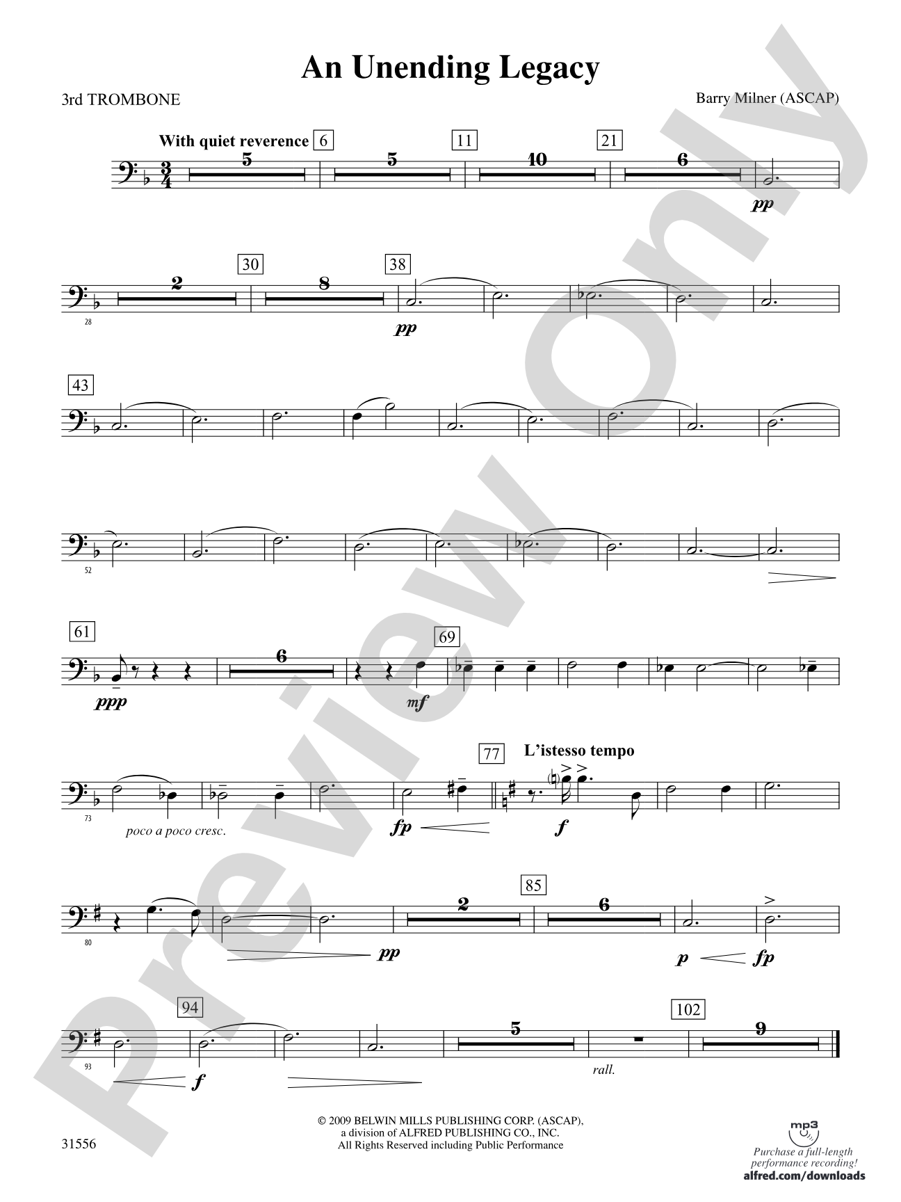An Unending Legacy: 3rd Trombone