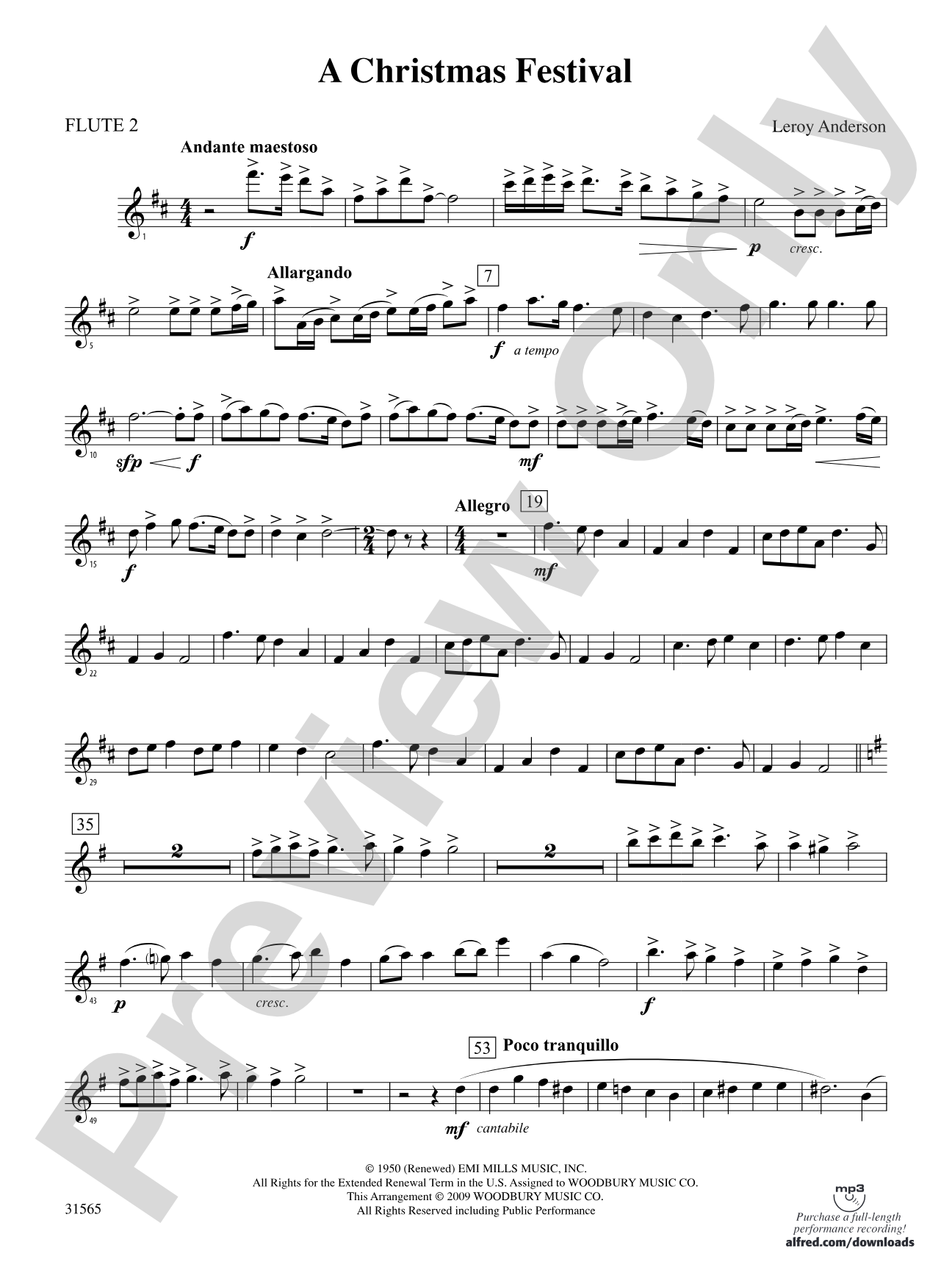 A Christmas Festival: 2nd Flute