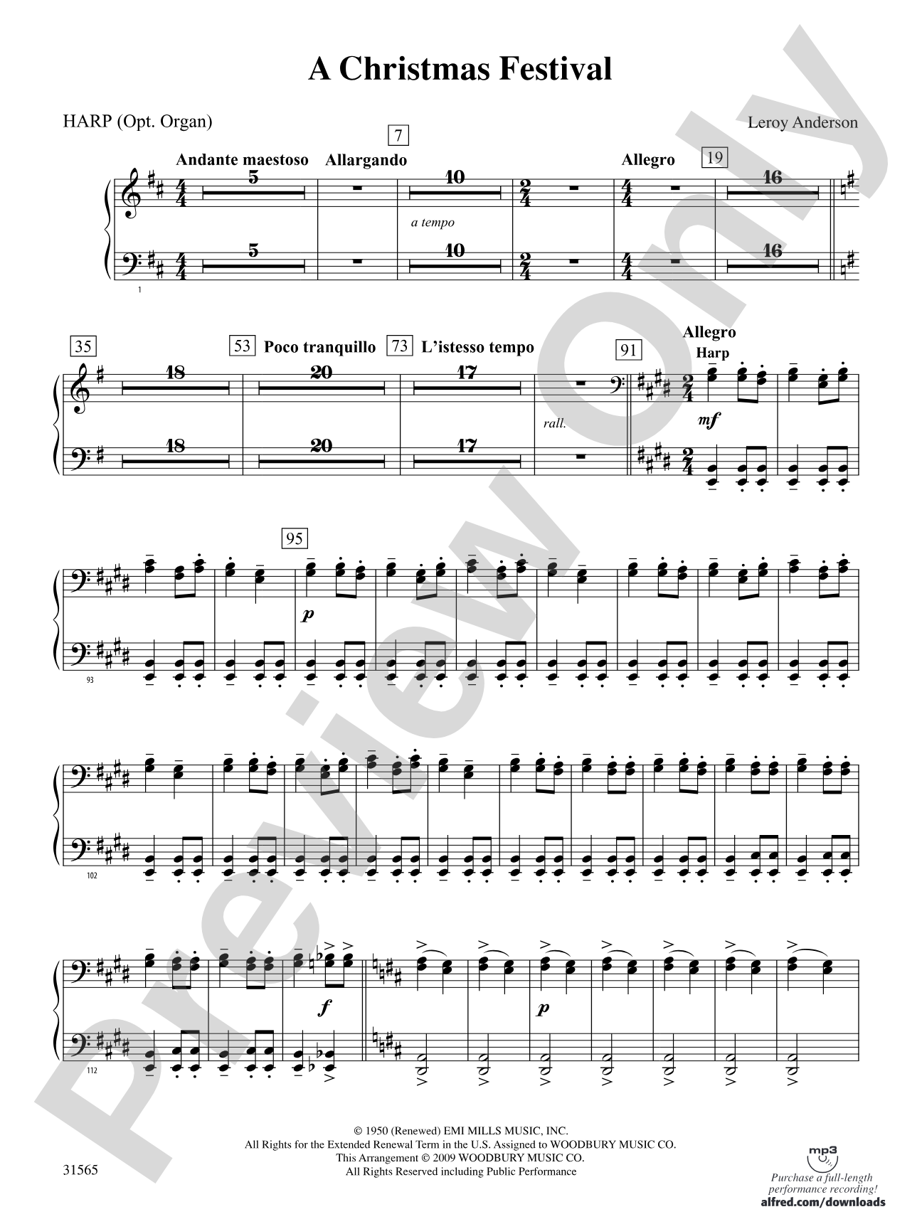 A Christmas Festival: Harp