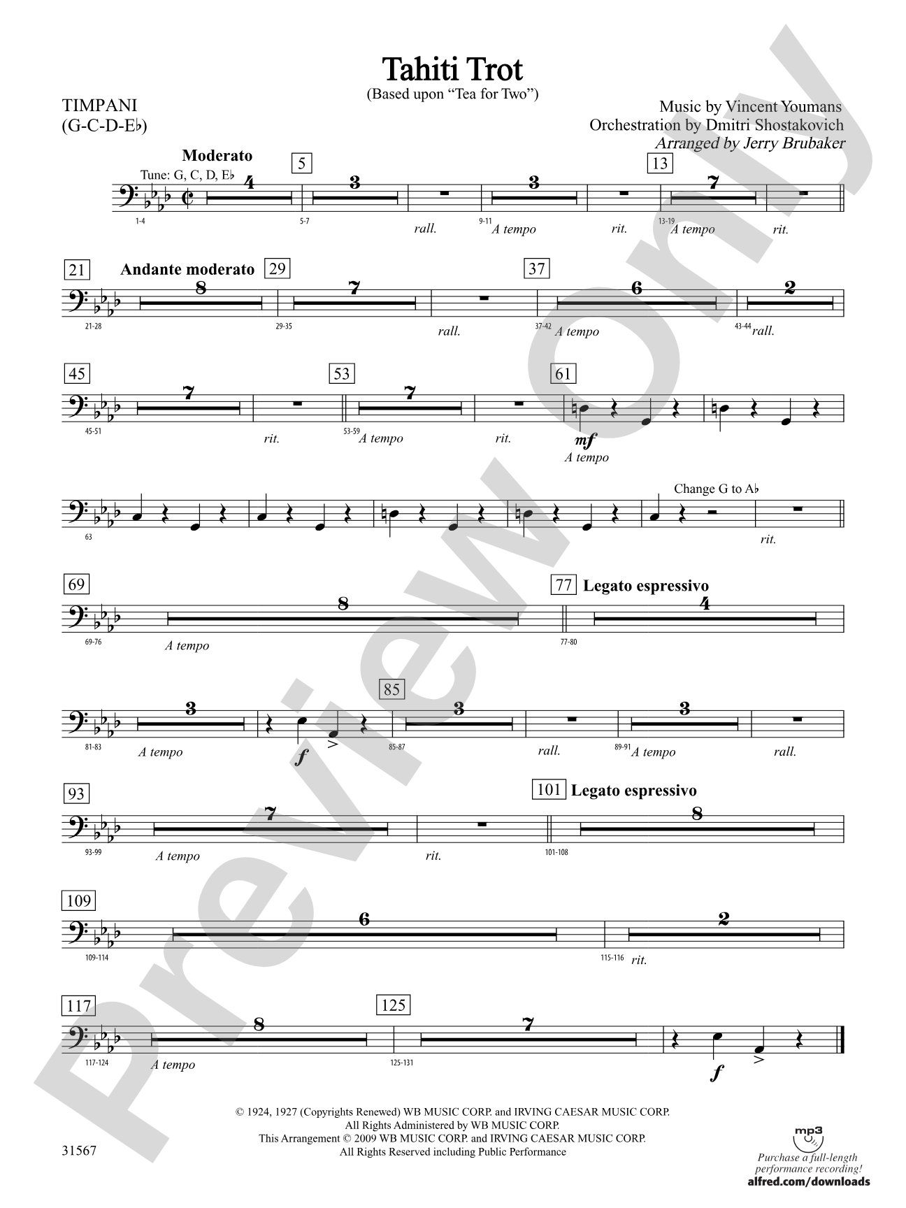 Tahiti Trot: Timpani