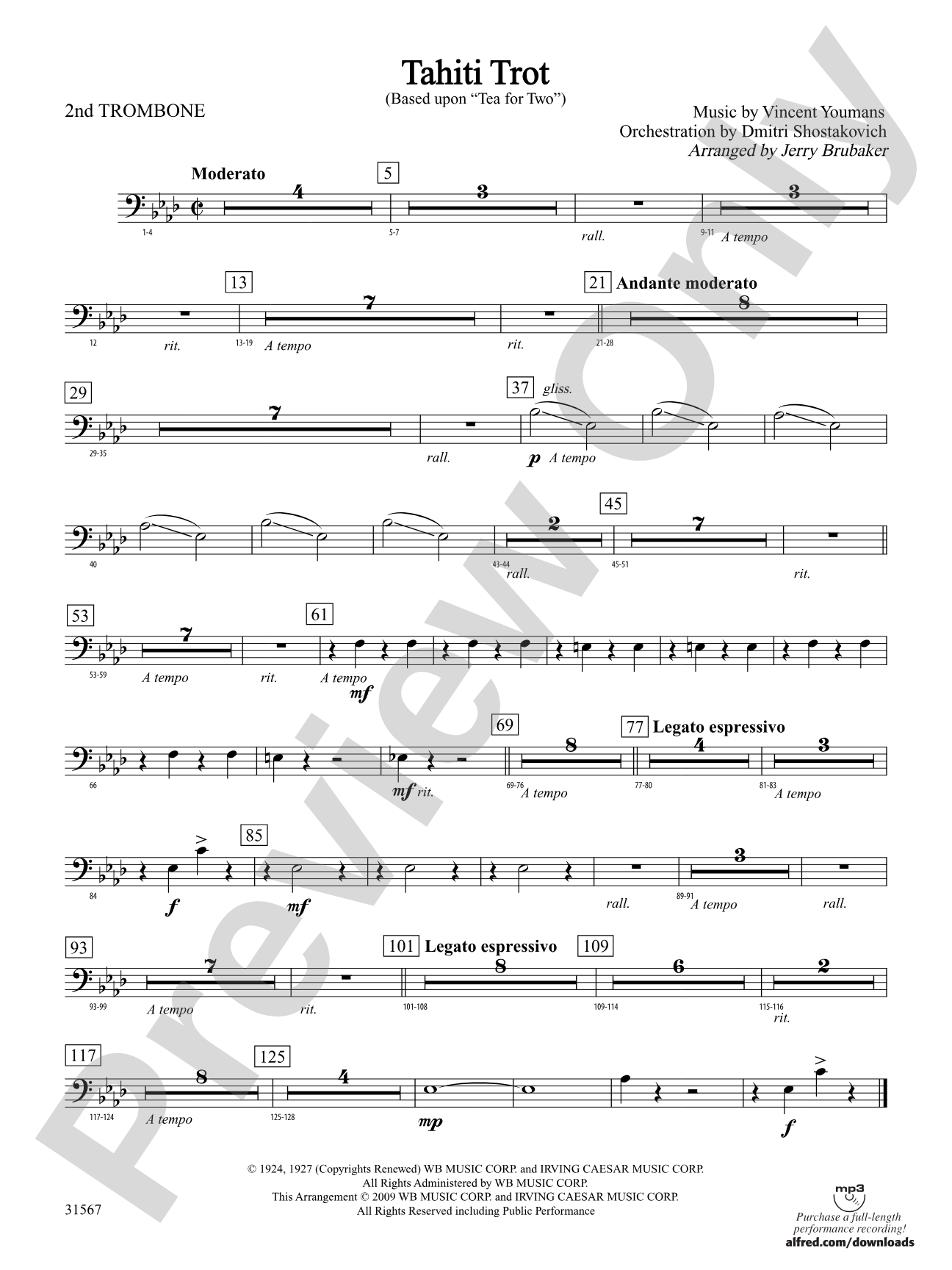 Tahiti Trot: 2nd Trombone