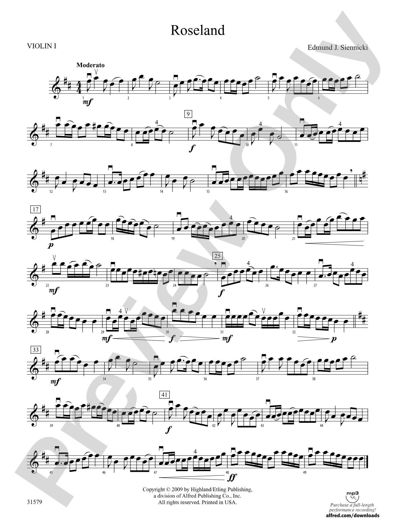 Roseland: 1st Violin