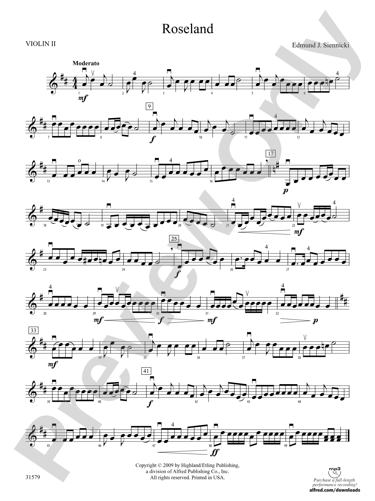 Roseland: 2nd Violin