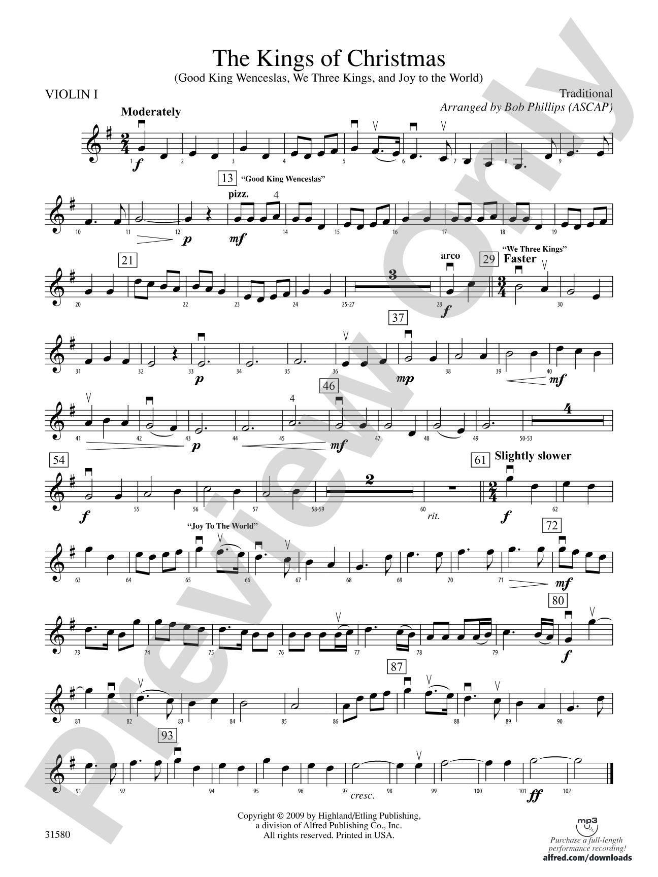 The Kings of Christmas: 1st Violin