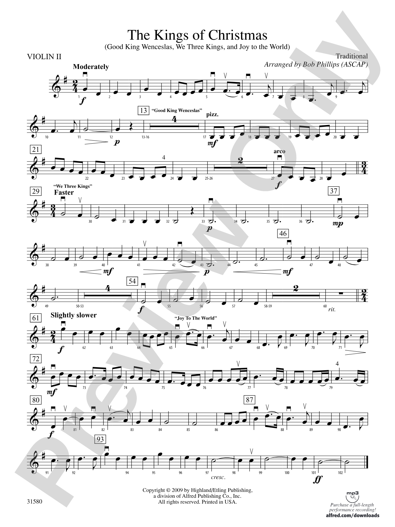 The Kings of Christmas: 2nd Violin