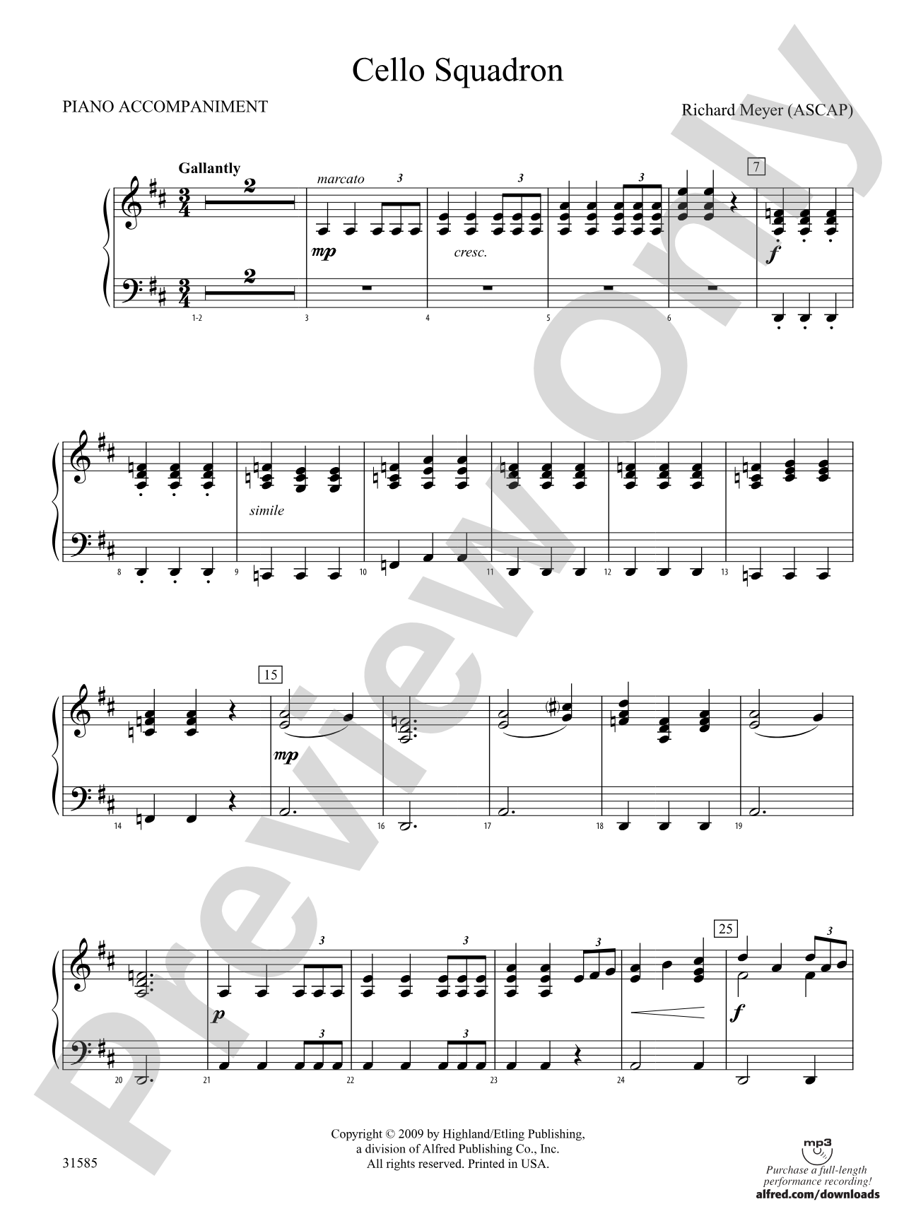 Cello Squadron: Piano Accompaniment