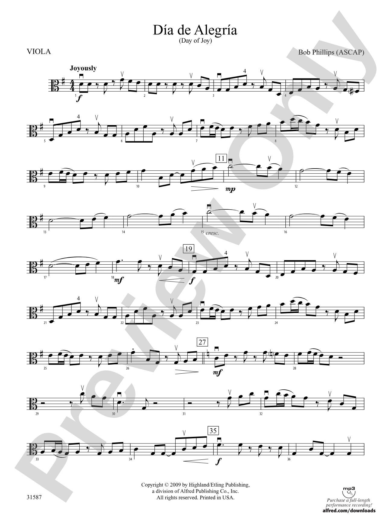 Día de Alegría (Day of Joy): Viola