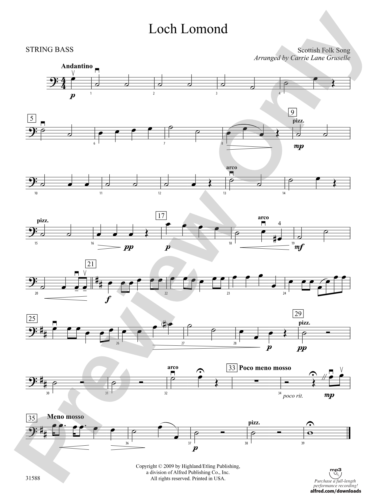 Loch Lomond: String Bass