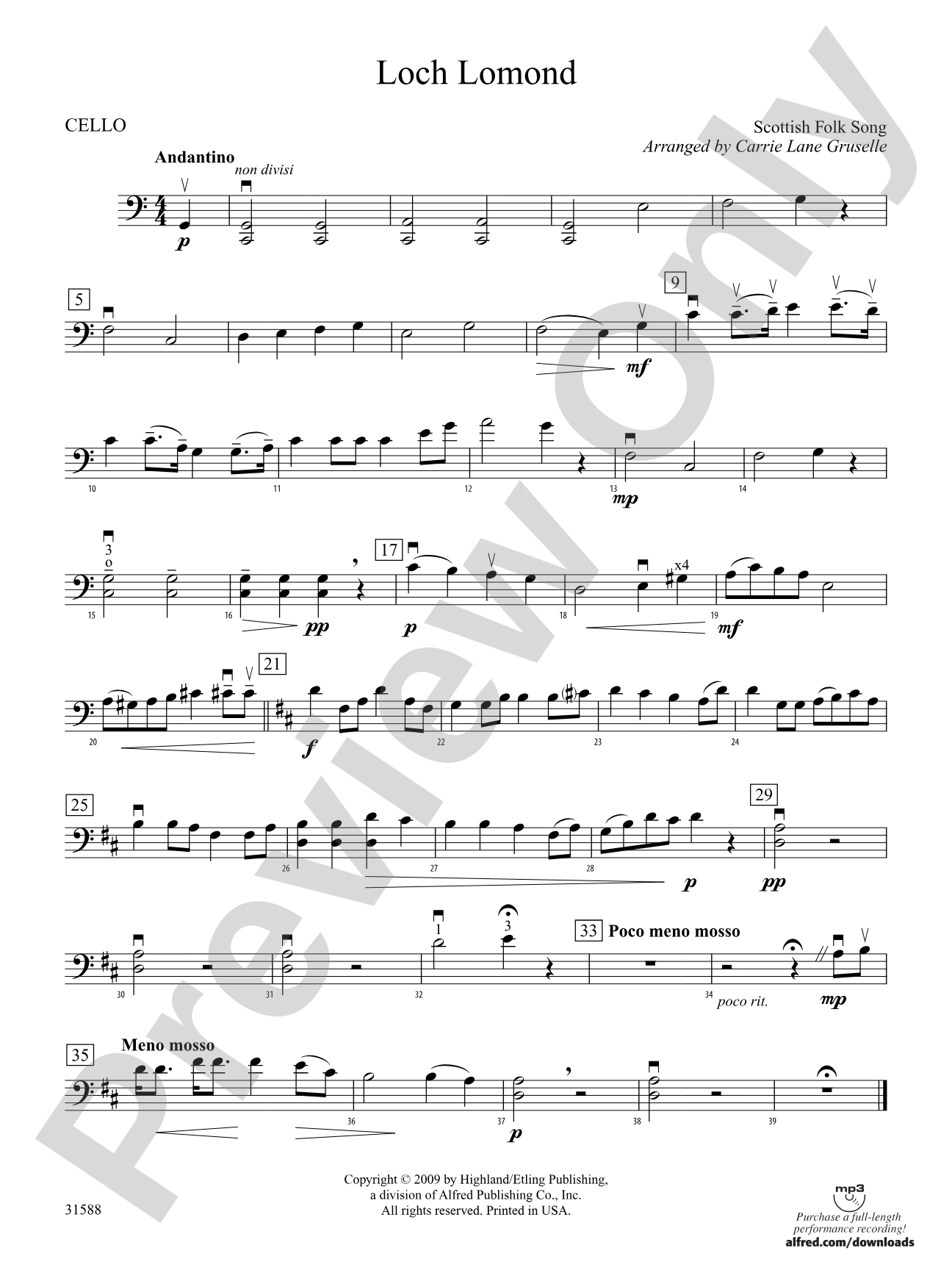 Loch Lomond: Cello