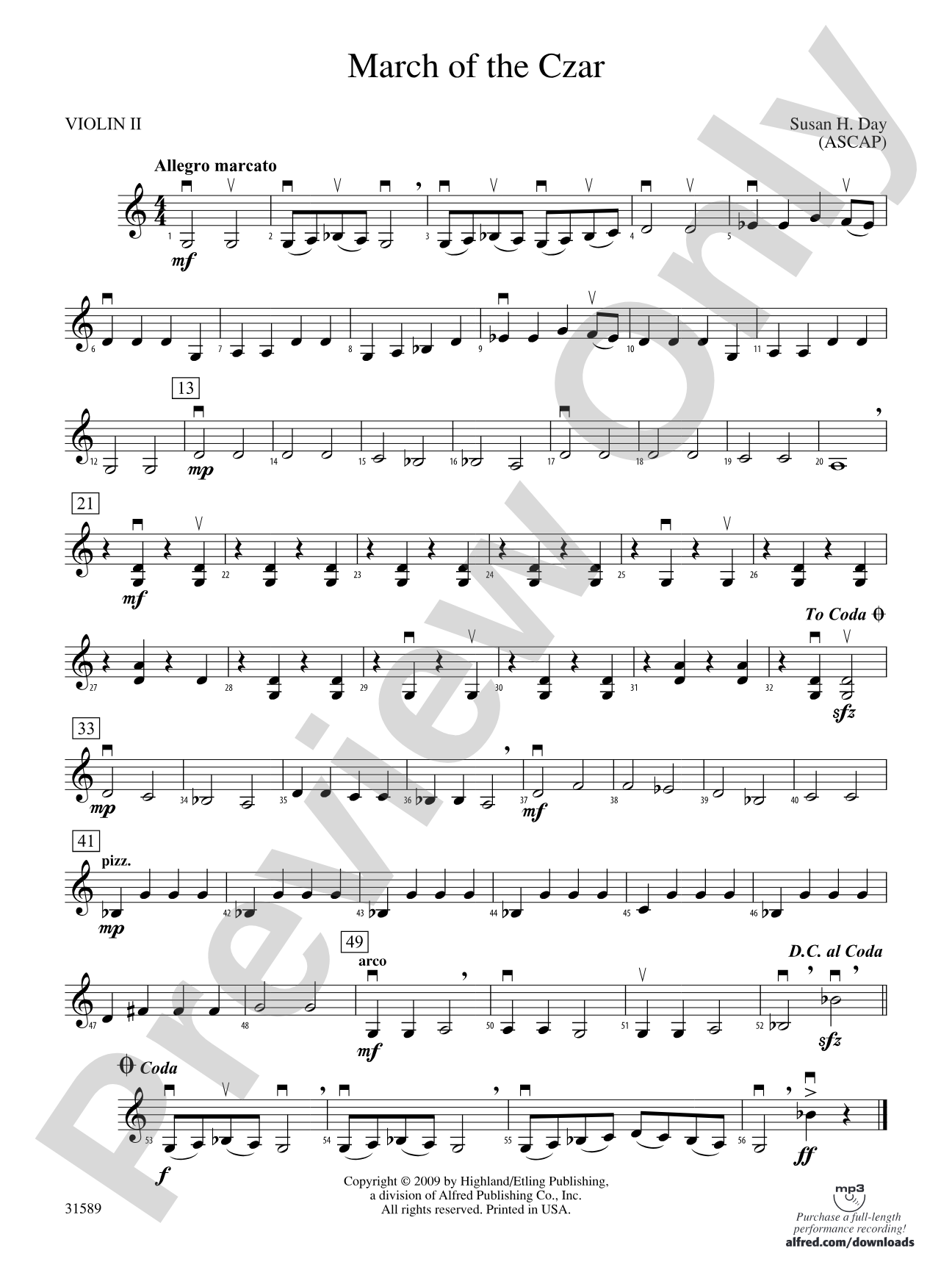 March of the Czar: 2nd Violin