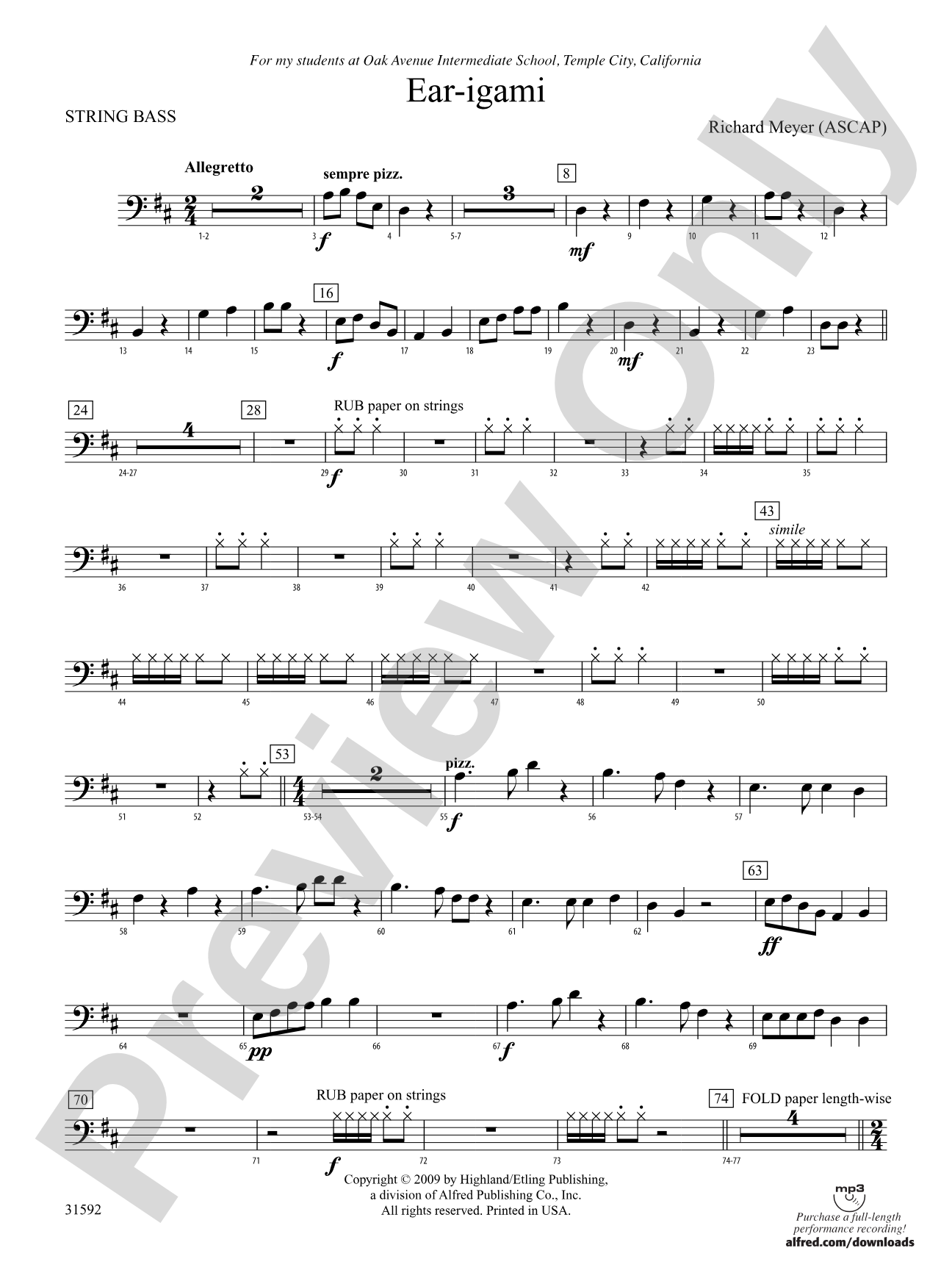 Ear-igami: String Bass