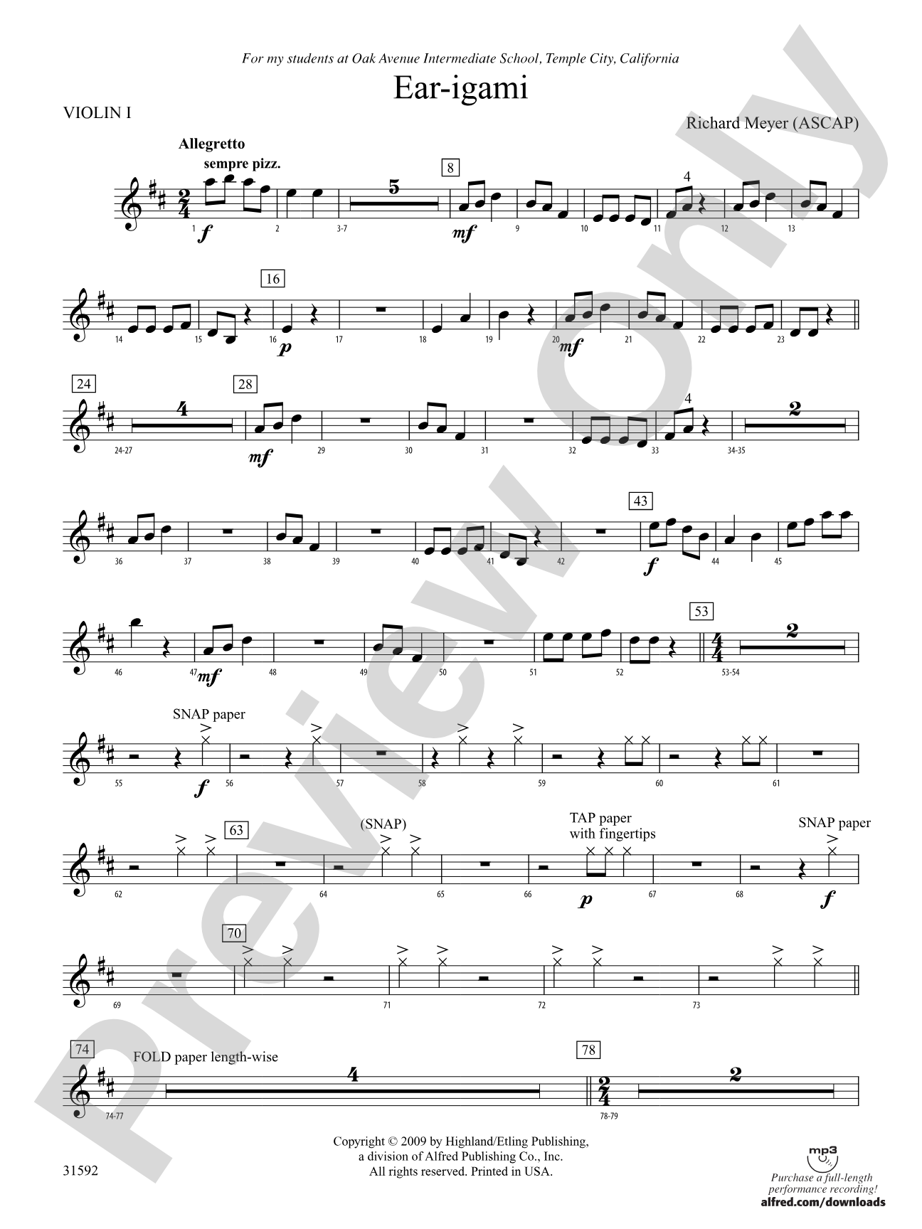 Ear-igami: 1st Violin
