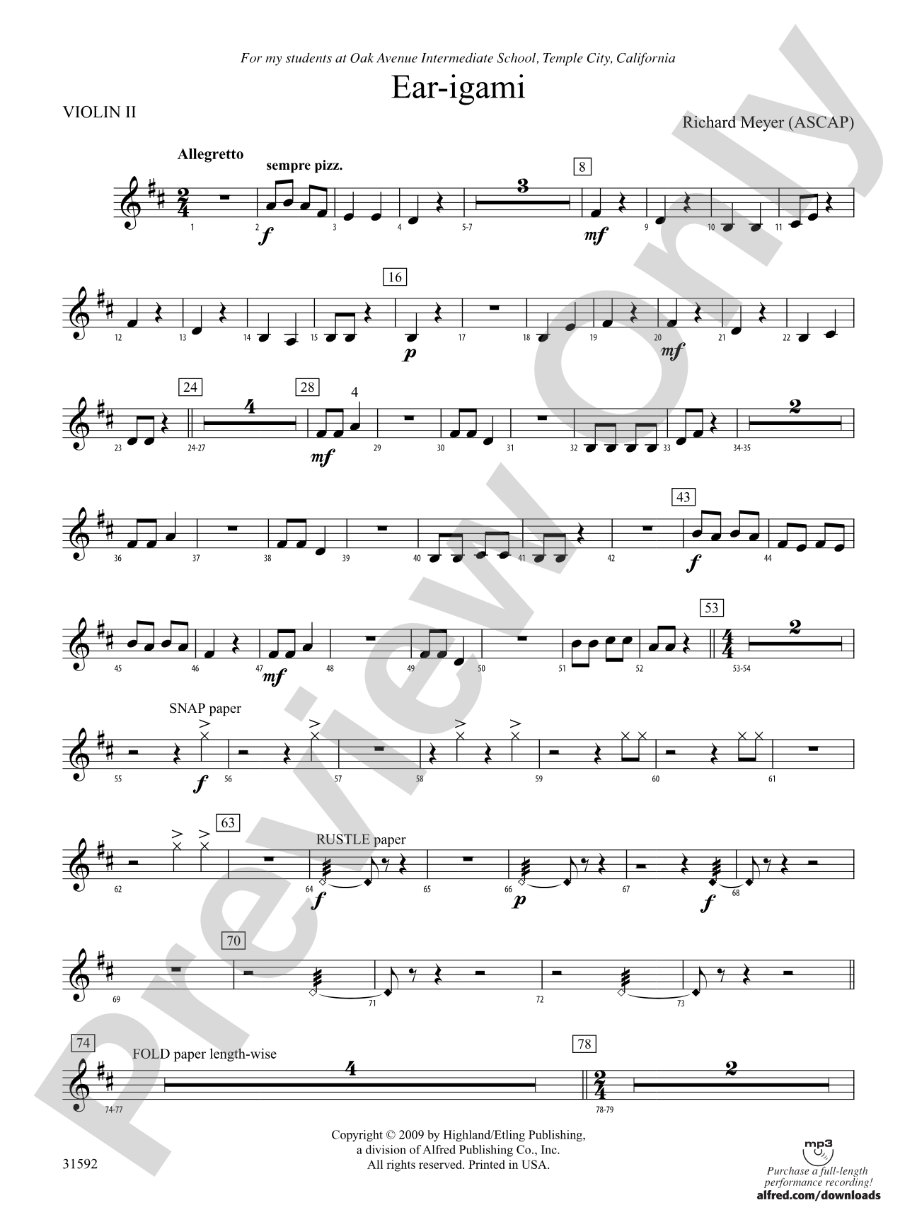 Ear-igami: 2nd Violin