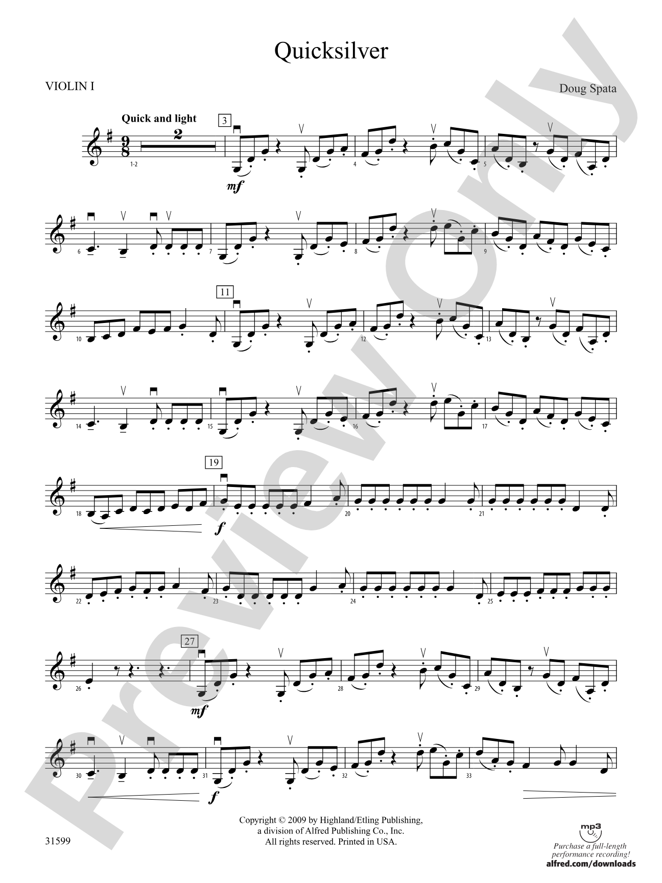 Quicksilver: 1st Violin