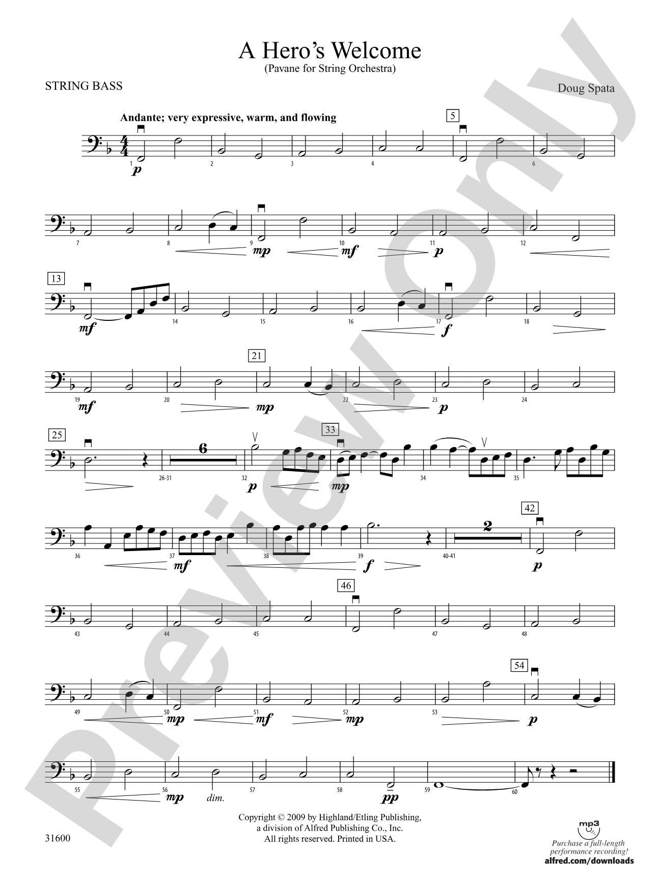 A Hero's Welcome: String Bass