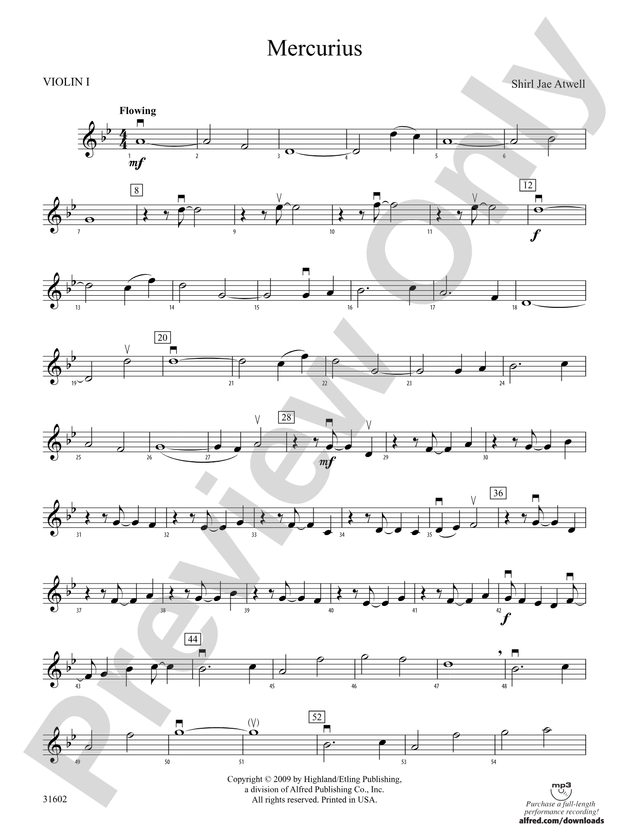 Mercurius: 1st Violin