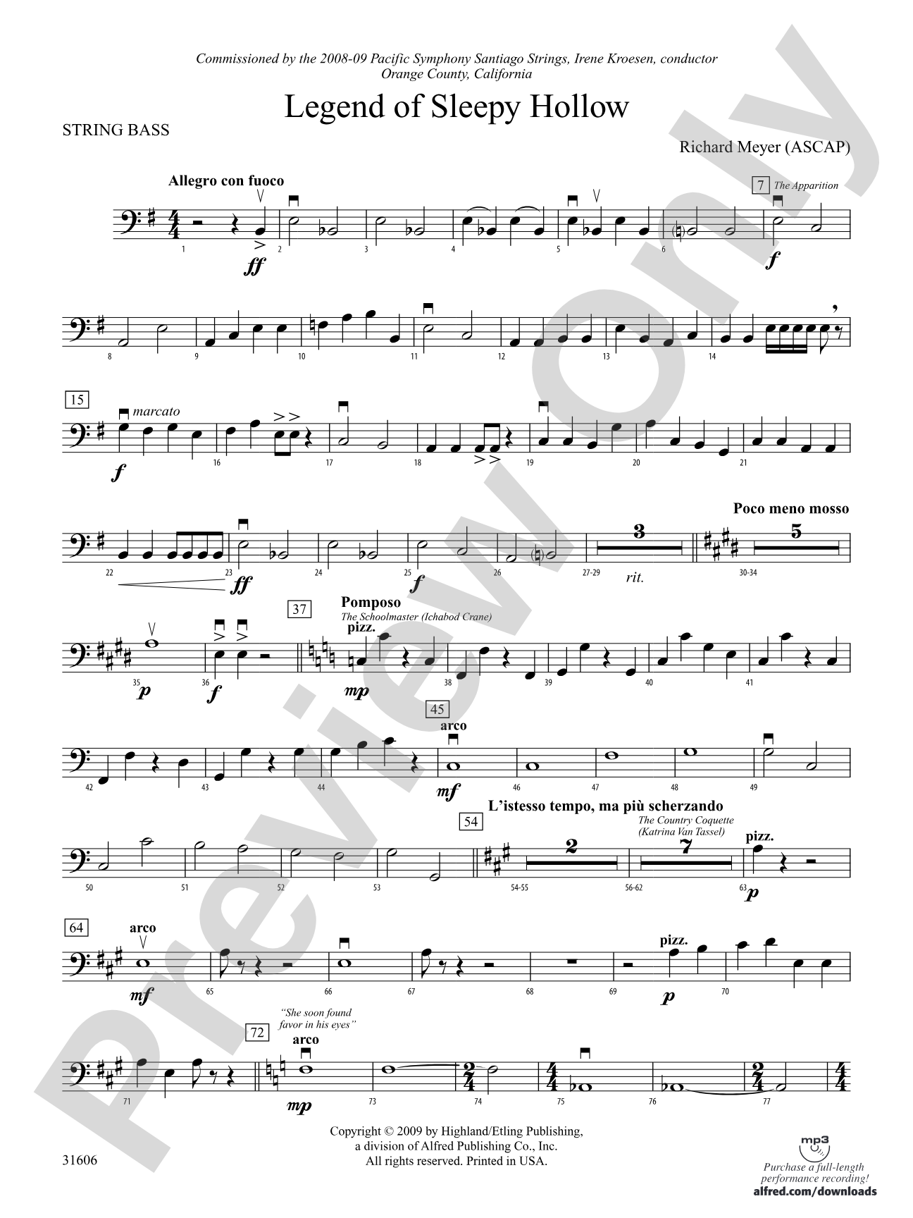 Legend of Sleepy Hollow: String Bass