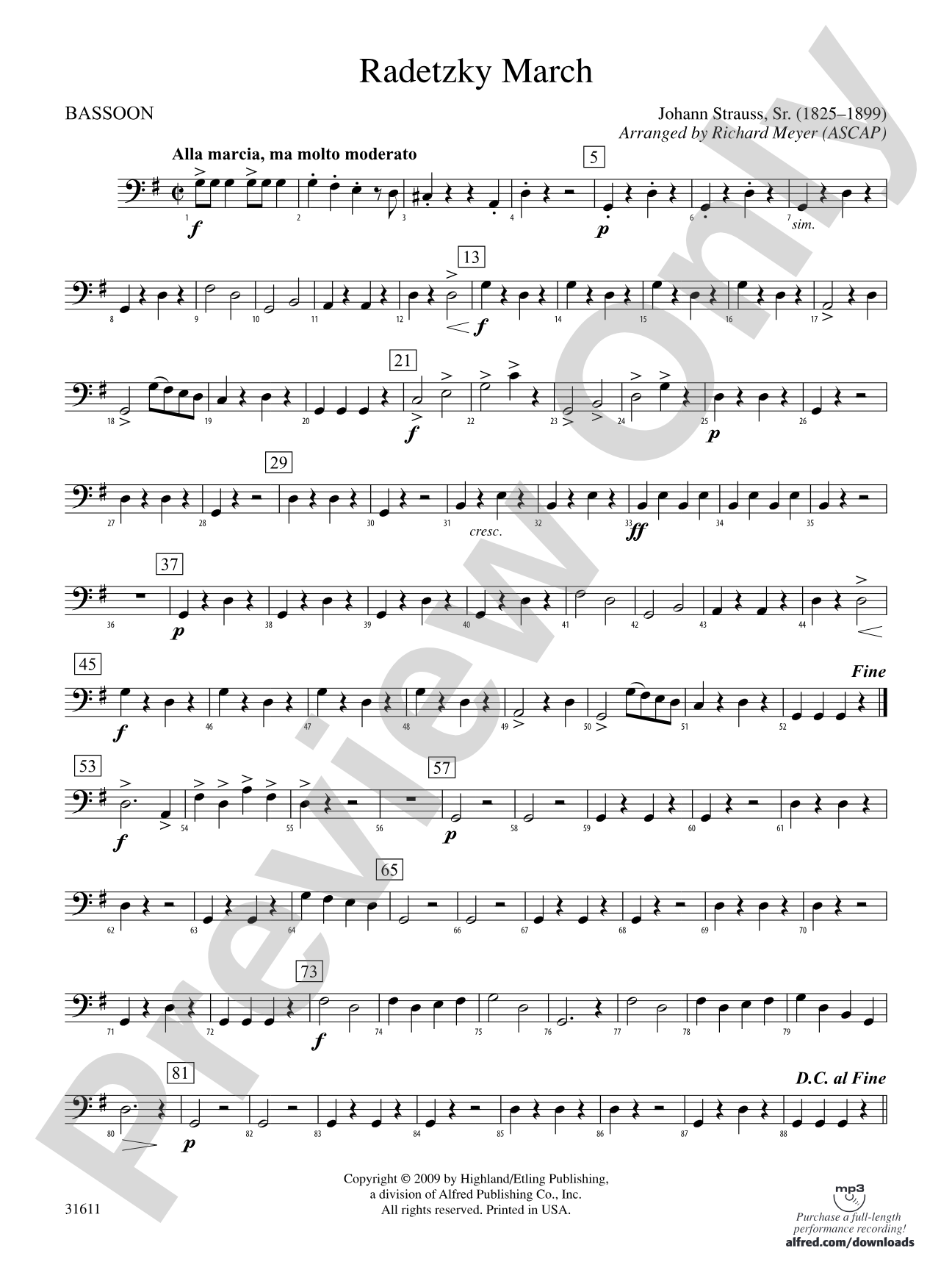 Radetzky March: Bassoon