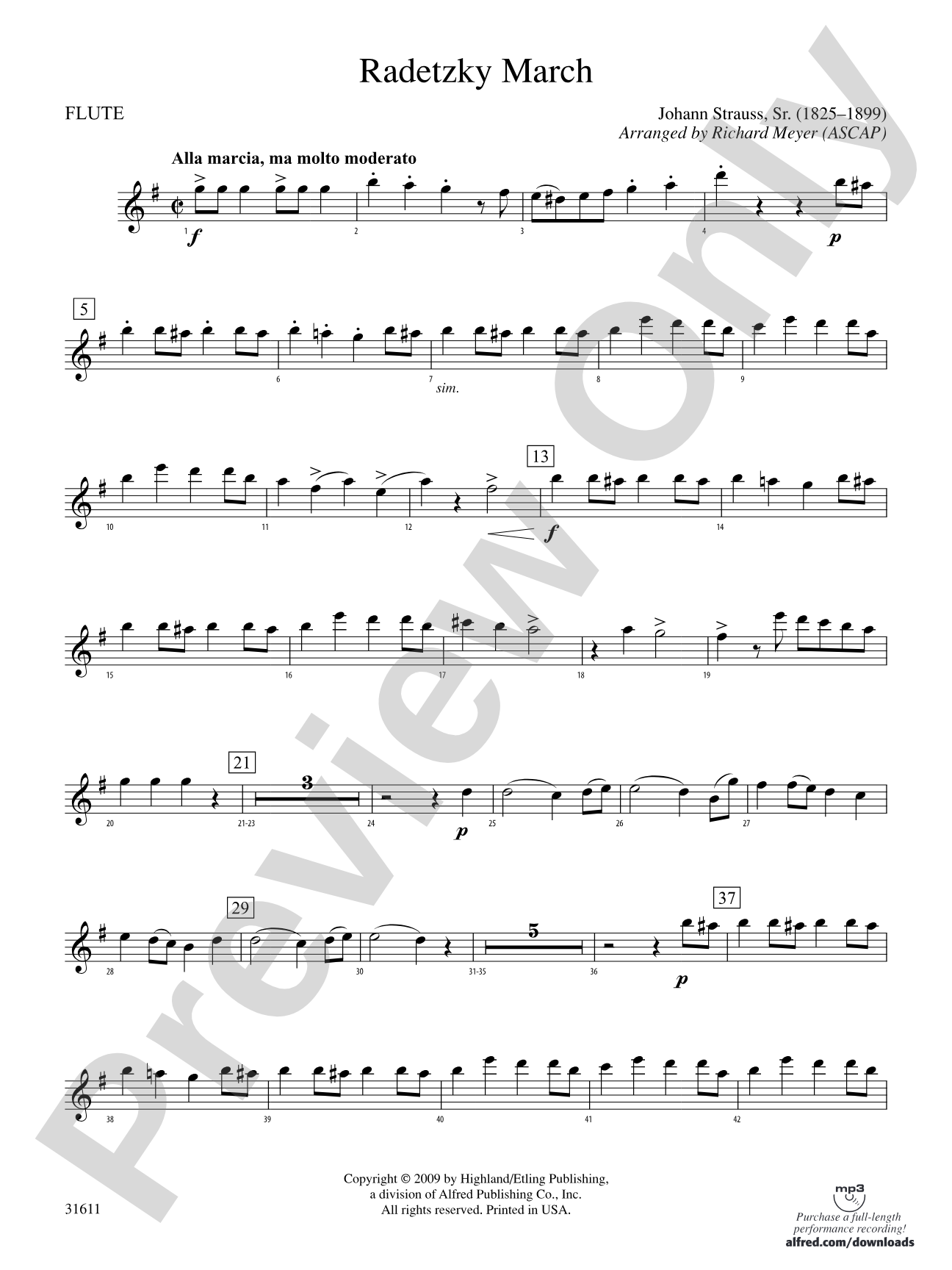 Radetzky March: Flute