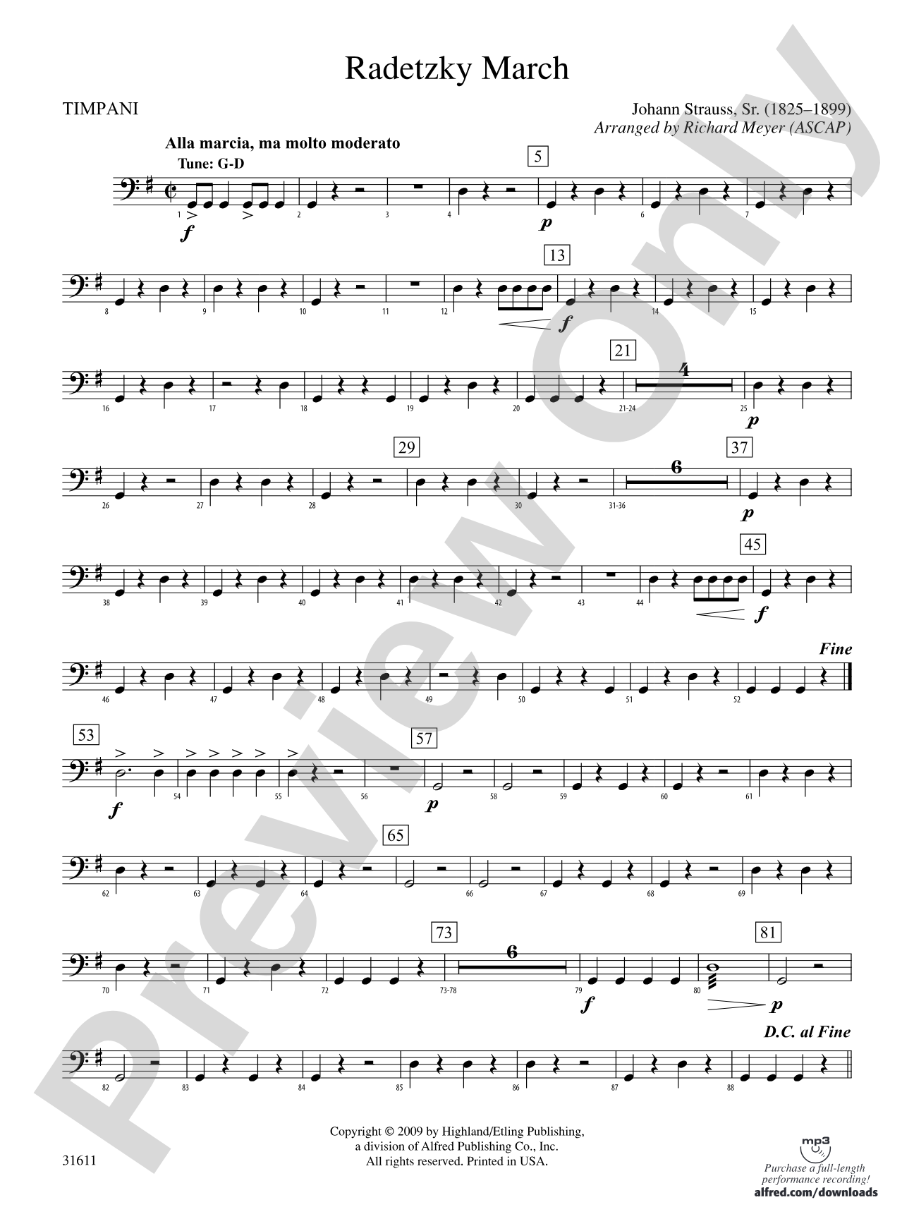 Radetzky March: Timpani