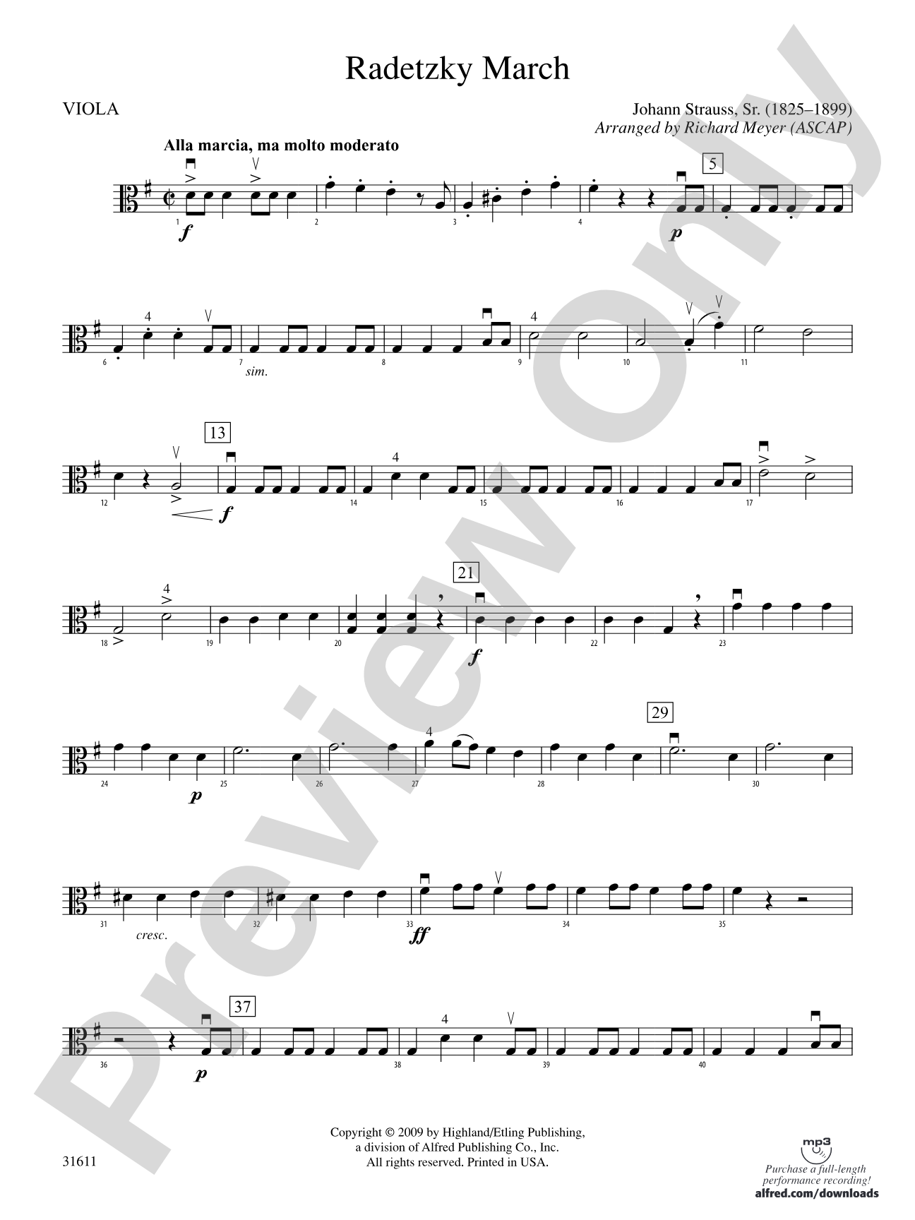 Radetzky March: Viola